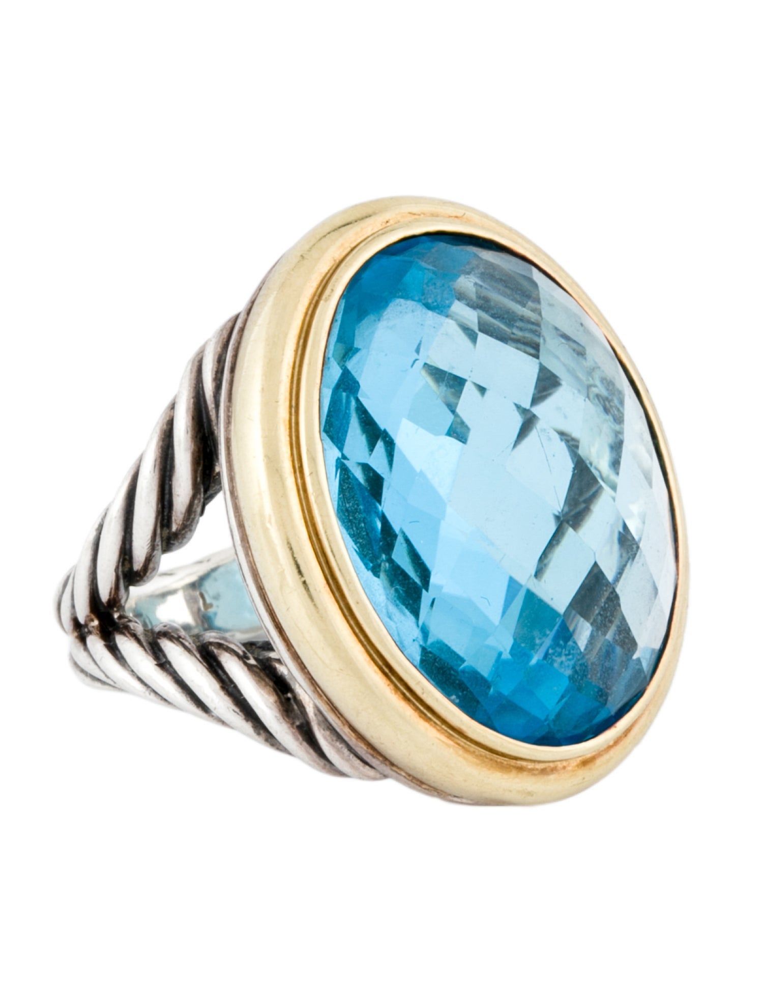 David Yurman Topaz Signature Oval Ring
