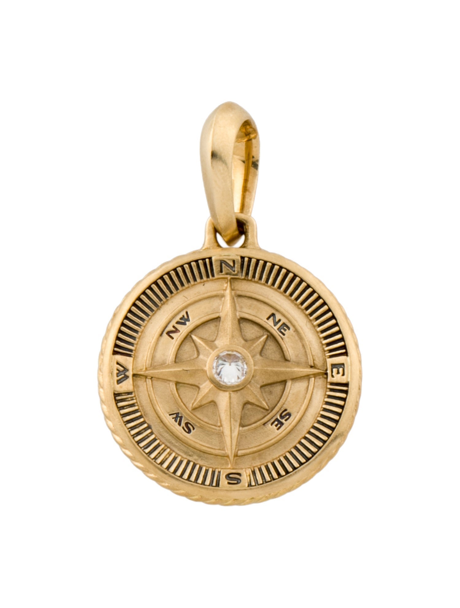 David Yurman 18K Diamond Maritime Compass Amulet Pendant