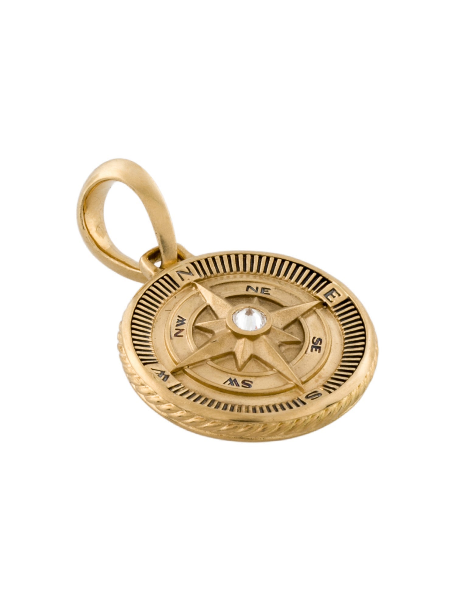 David Yurman 18K Diamond Maritime Compass Amulet Pendant