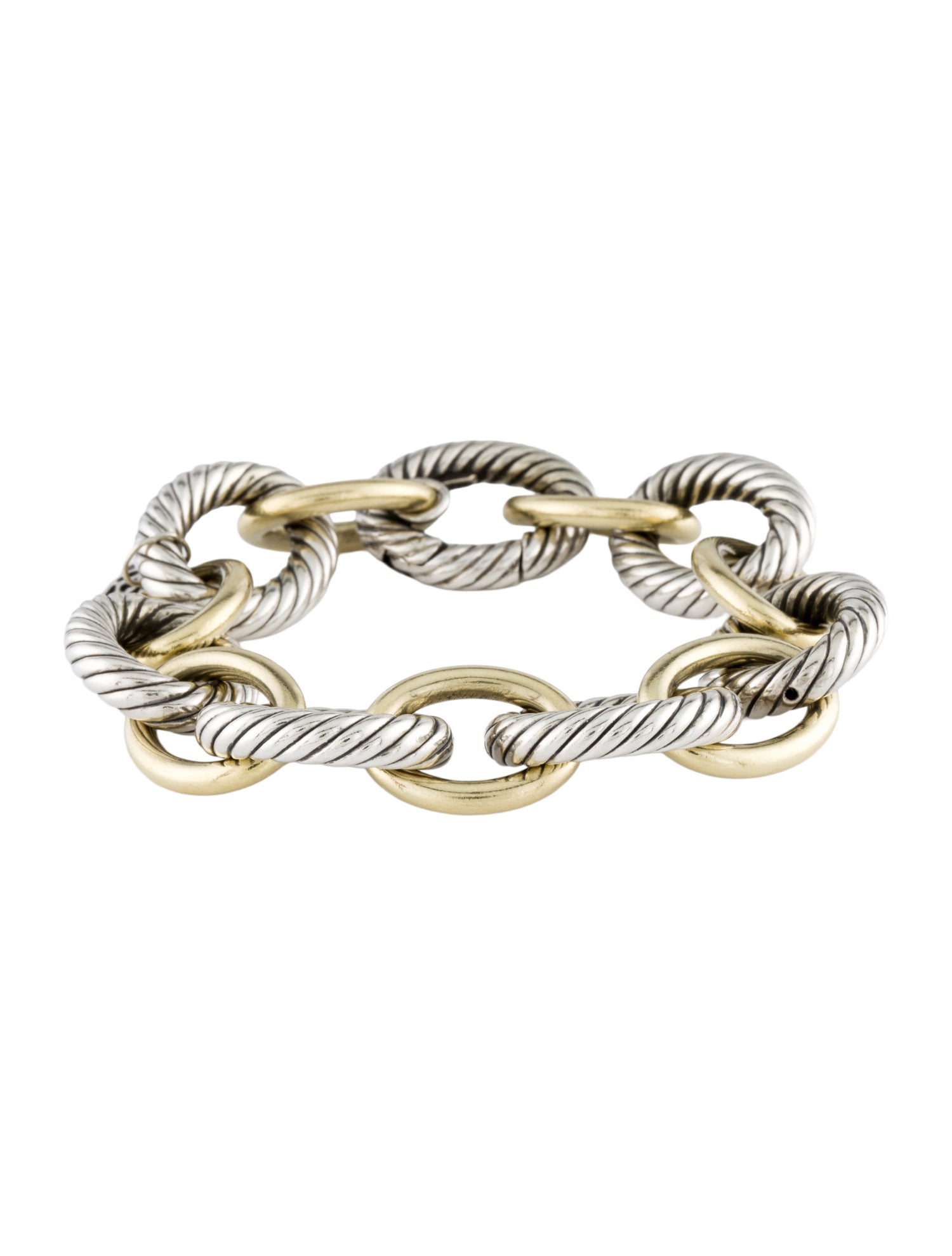 David Yurman Two-Tone Oval Link Bracelet