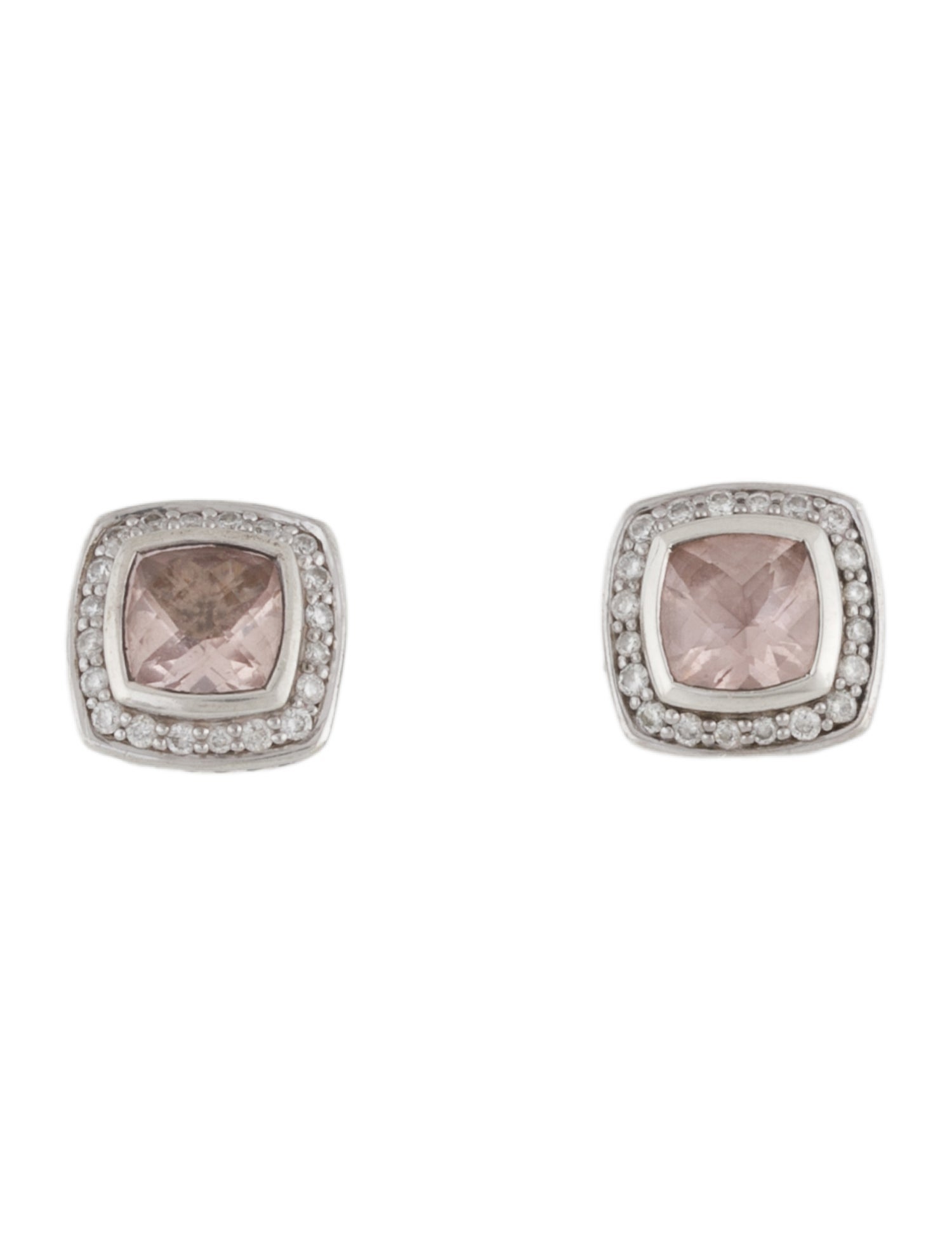 David Yurman Morganite & Diamond Albion Stud Earrings