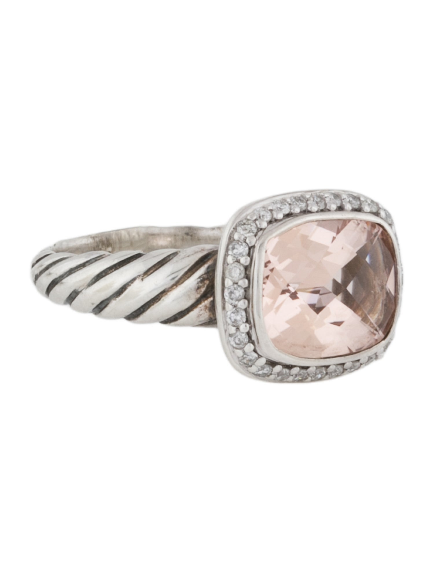David Yurman Morganite & Diamond Noblesse Ring