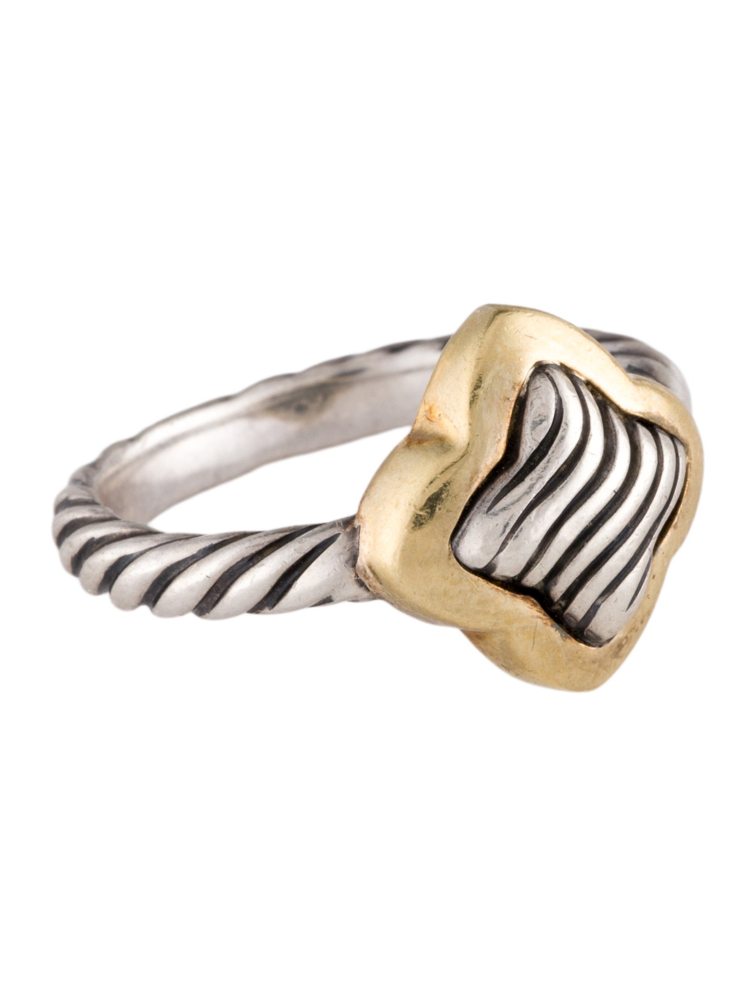David Yurman Vintage Two-Tone Quatrefoil Cocktail Ring