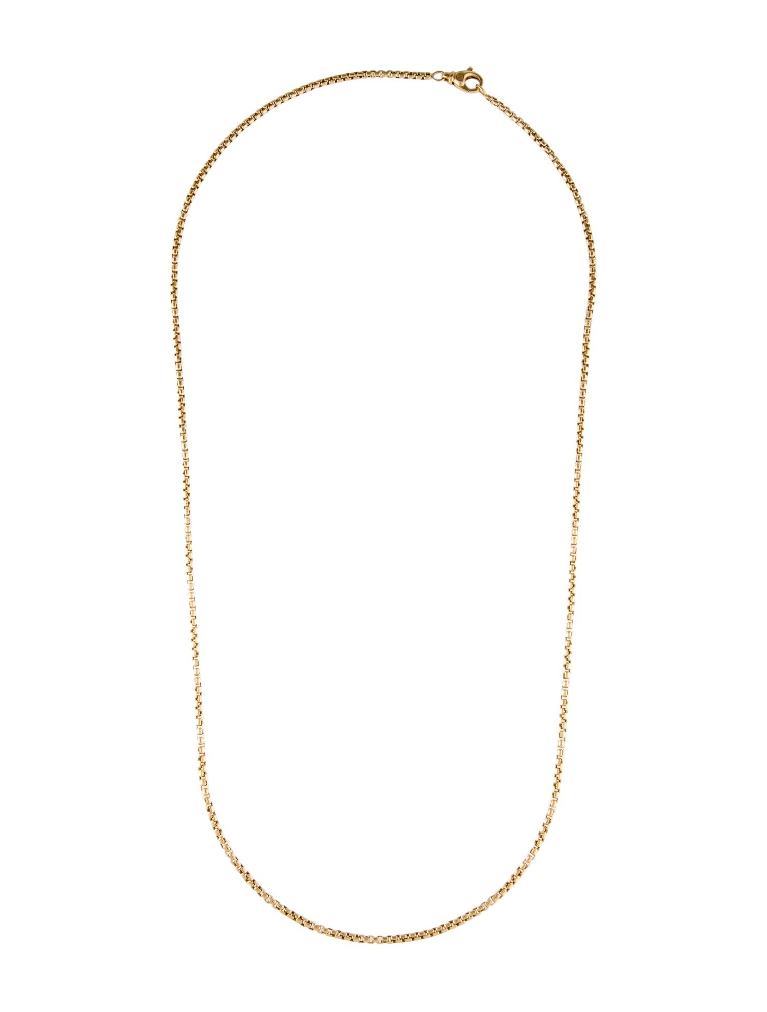 David Yurman 18K Box Chain Necklace