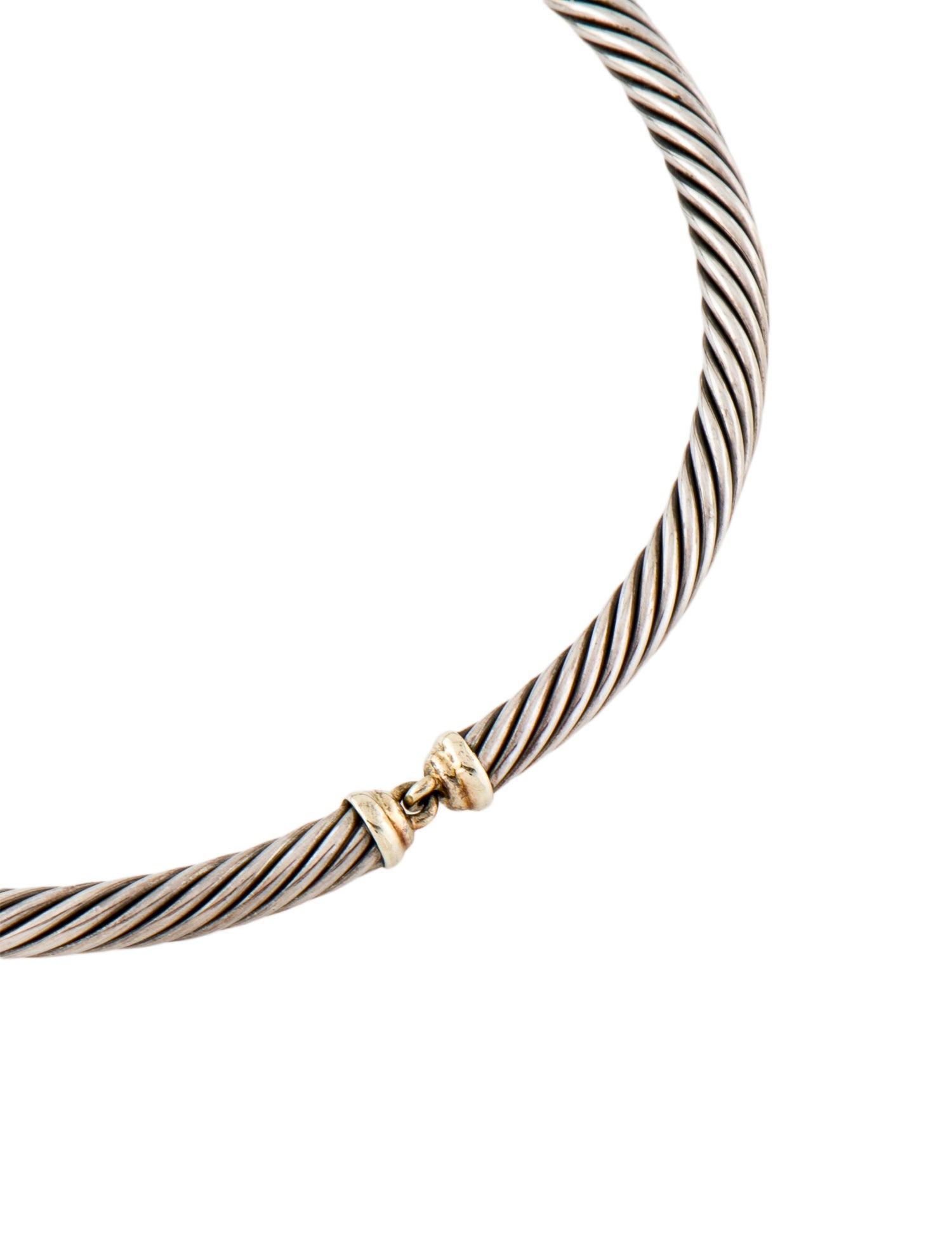 David Yurman Two-Tone Cable Choker Necklace