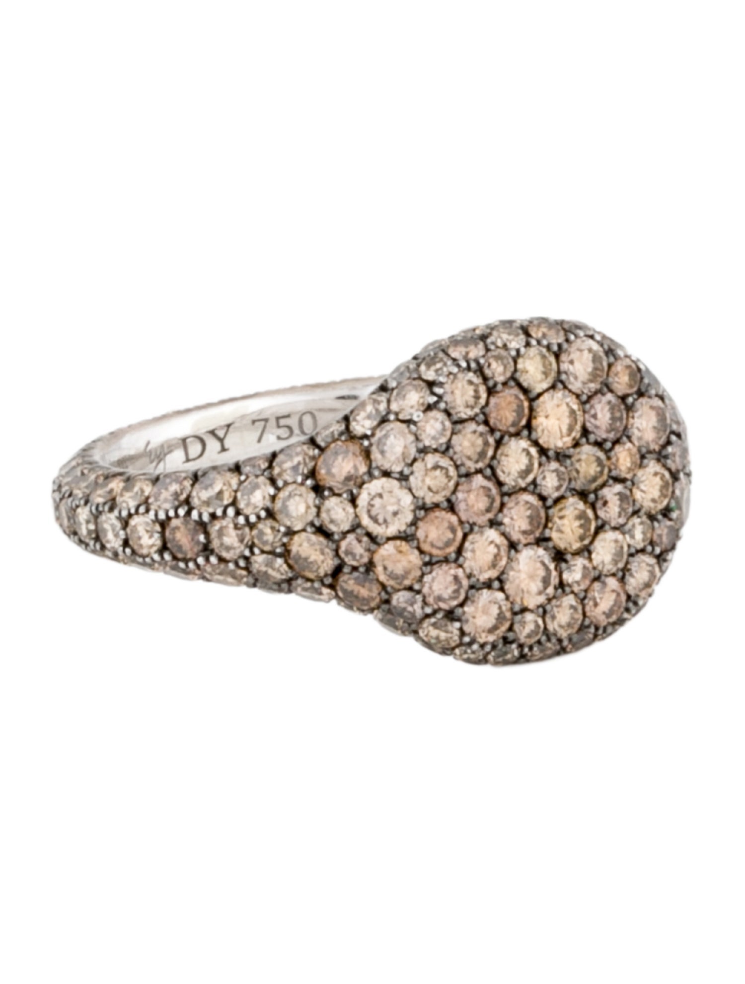 David Yurman 18K Diamond Petite Pavé Pinky Ring