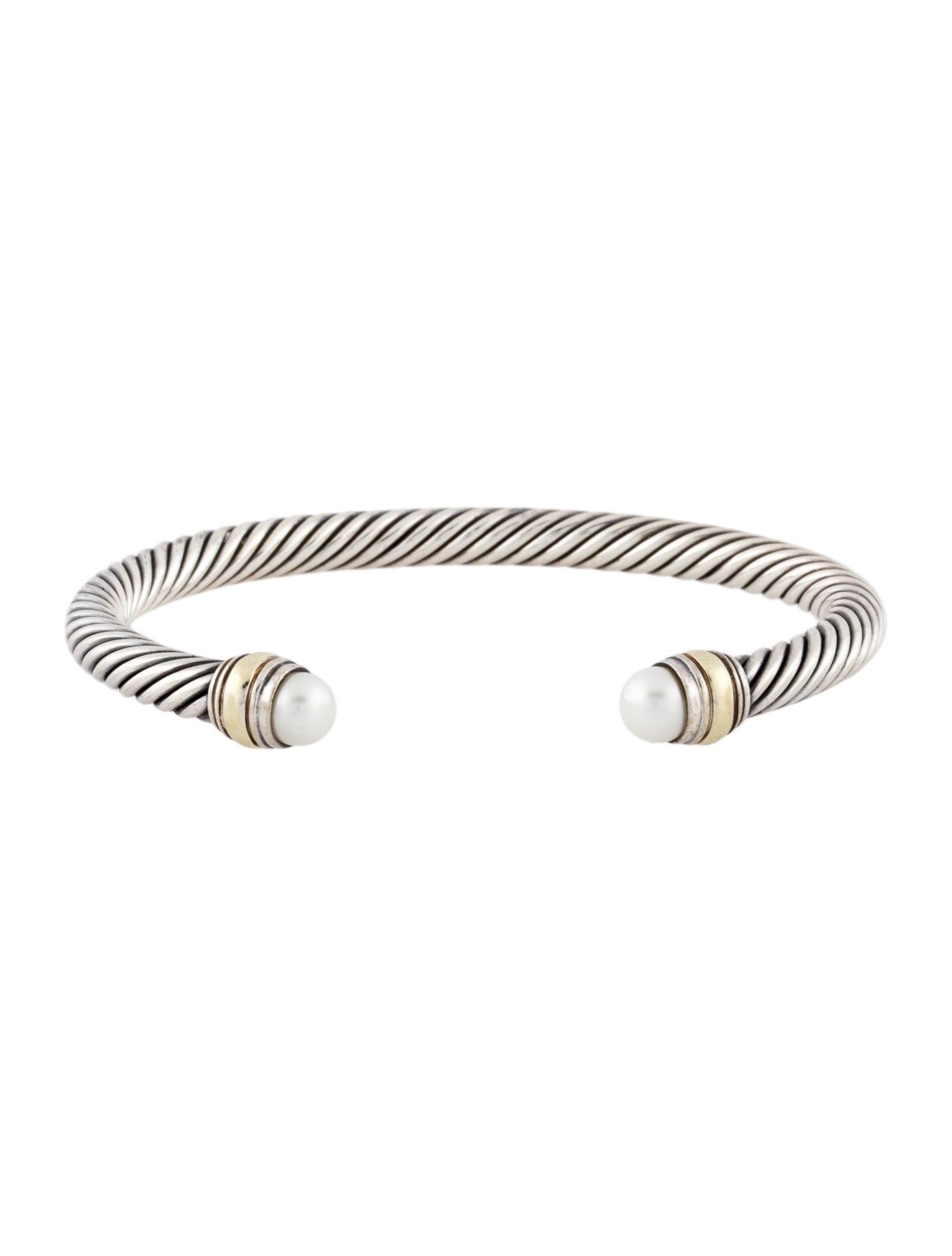 David Yurman Pearl Classic Cable Cuff Bracelet, 5mm