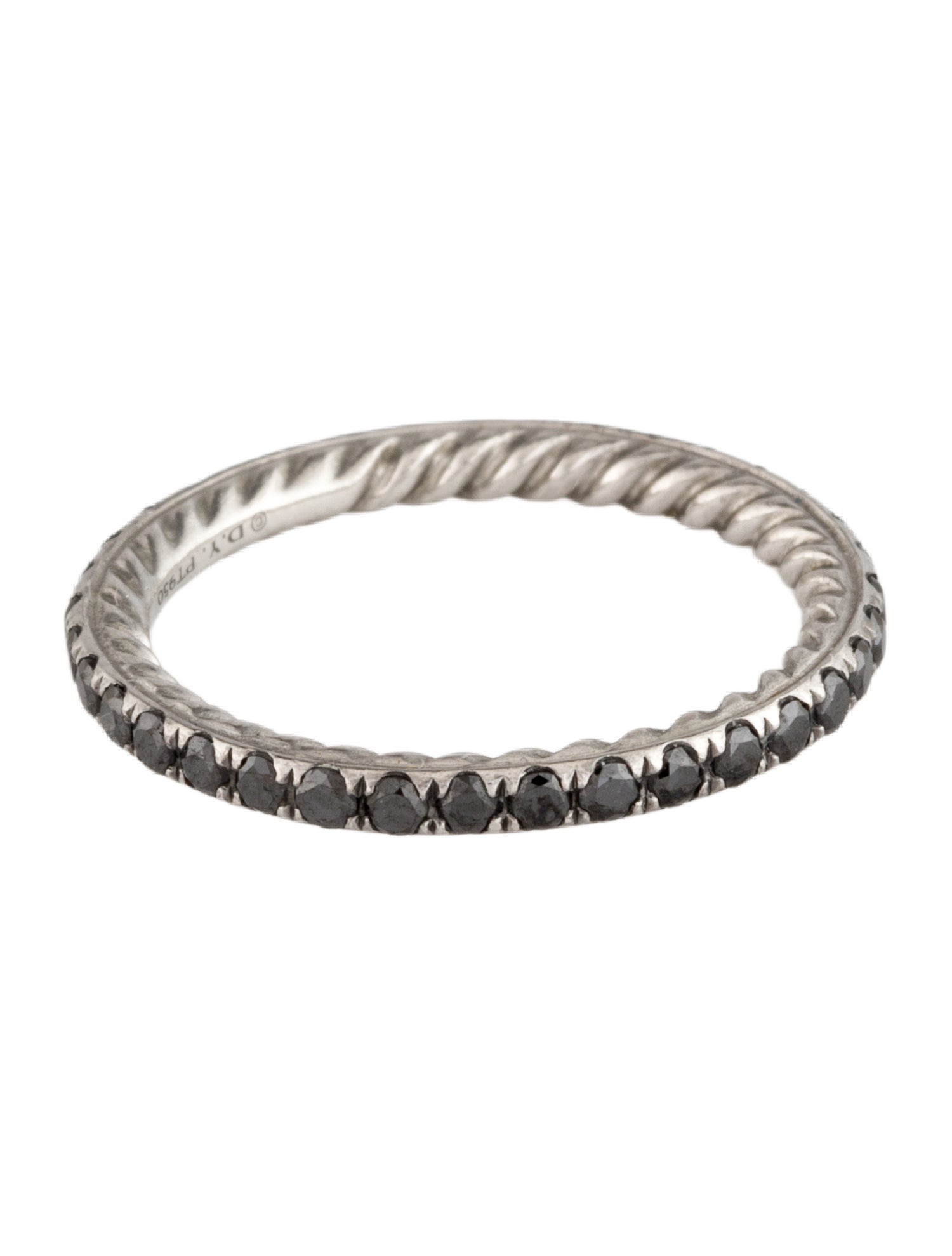 David Yurman Platinum Diamond Eden Band Ring