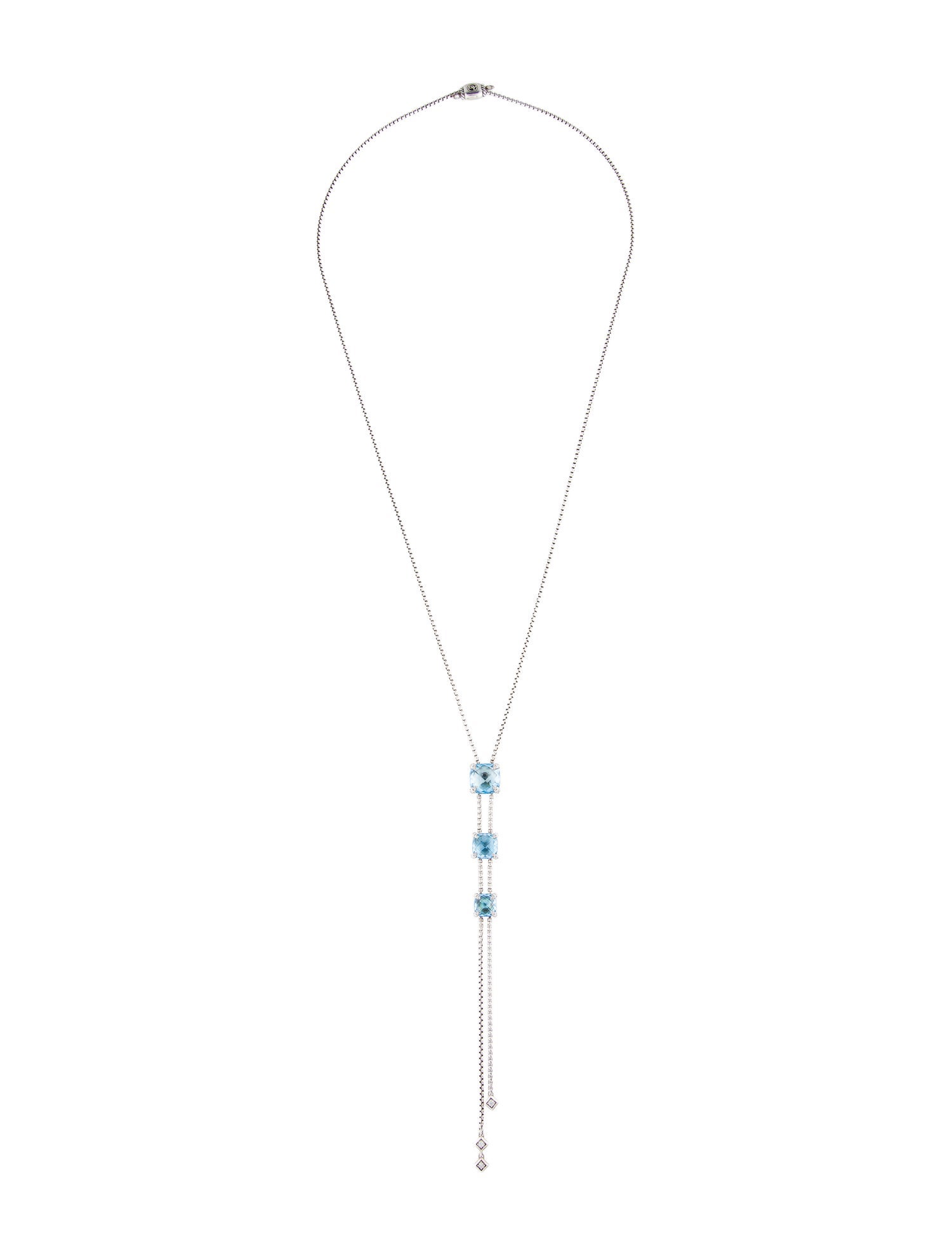 David Yurman Topaz & Diamond Chatelaine® Y Necklace