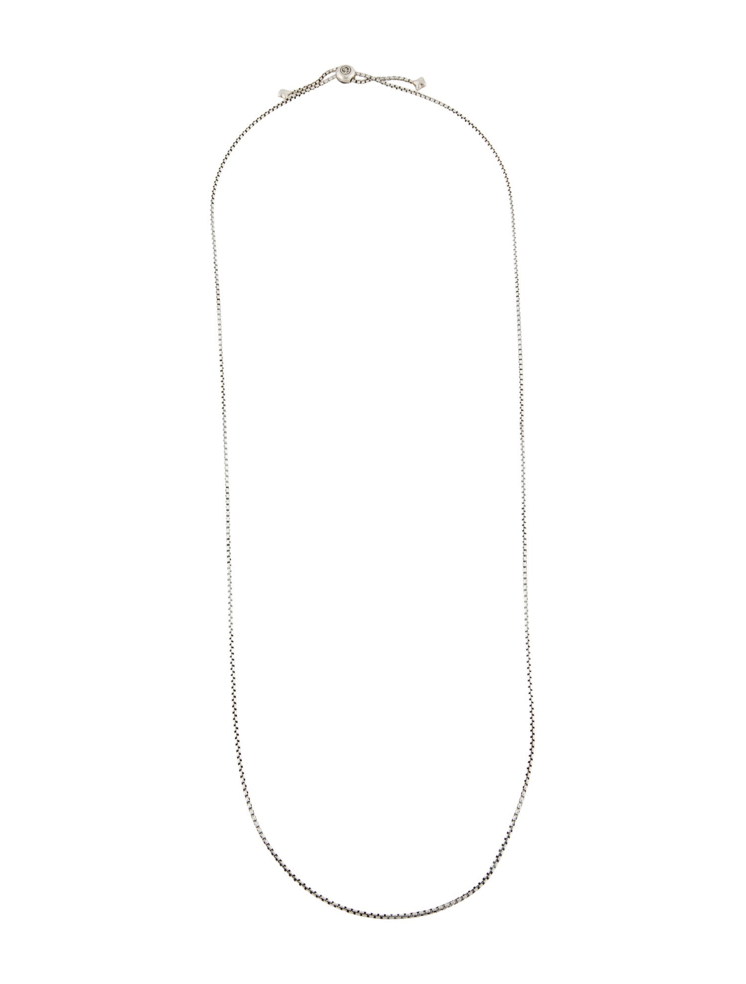 David Yurman Box Chain Slider Necklace