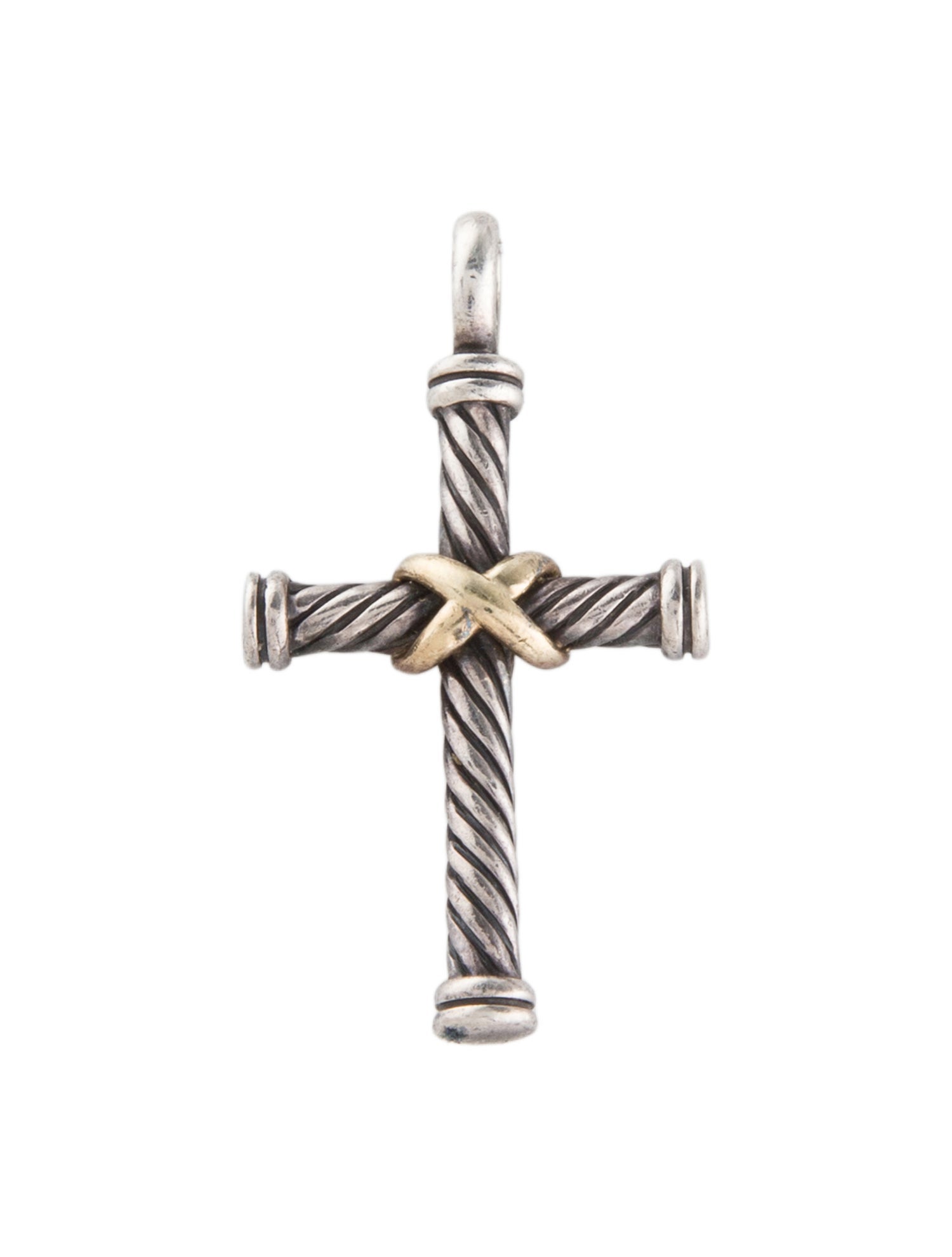 David Yurman Two-Tone Cross Pendant