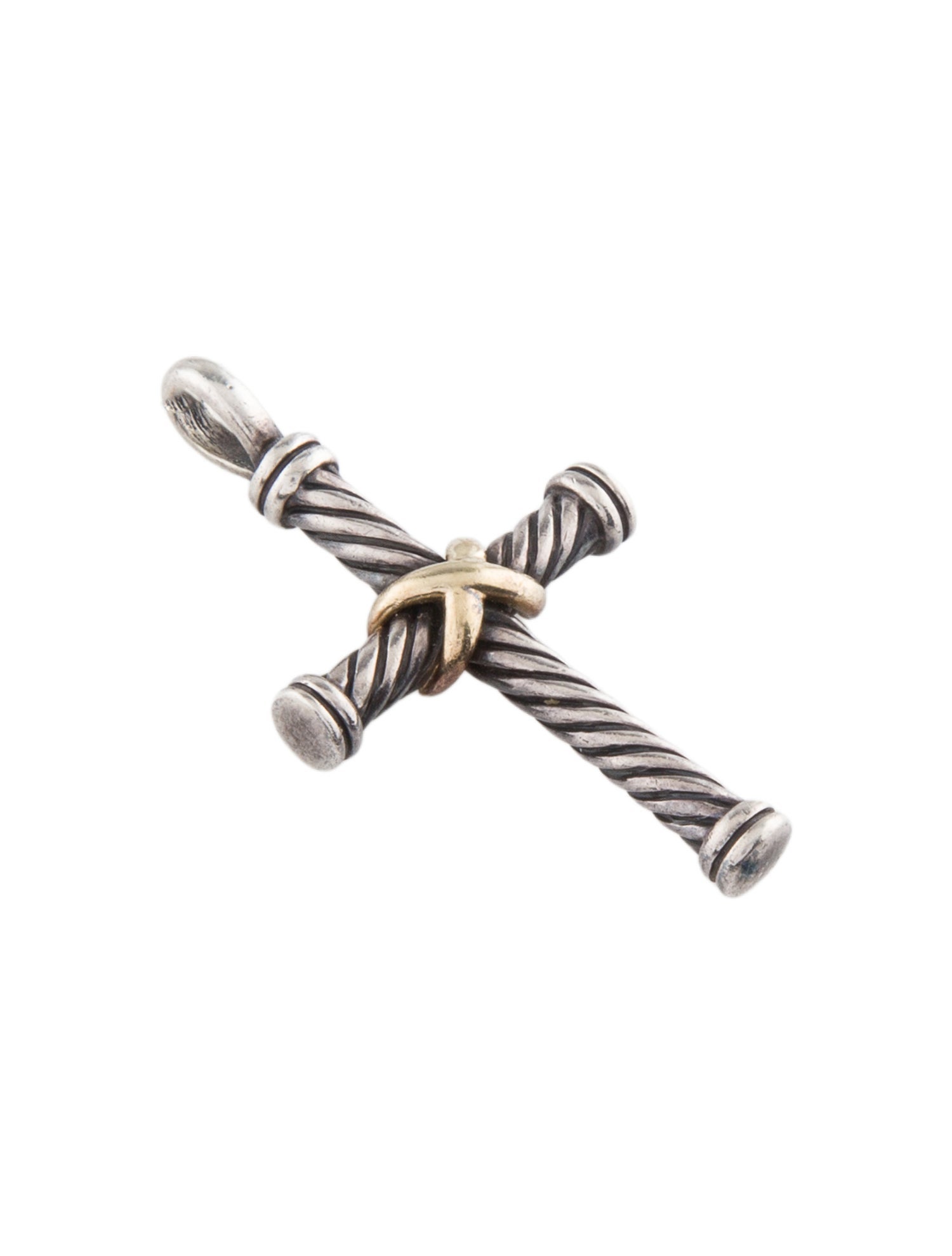 David Yurman Two-Tone Cross Pendant