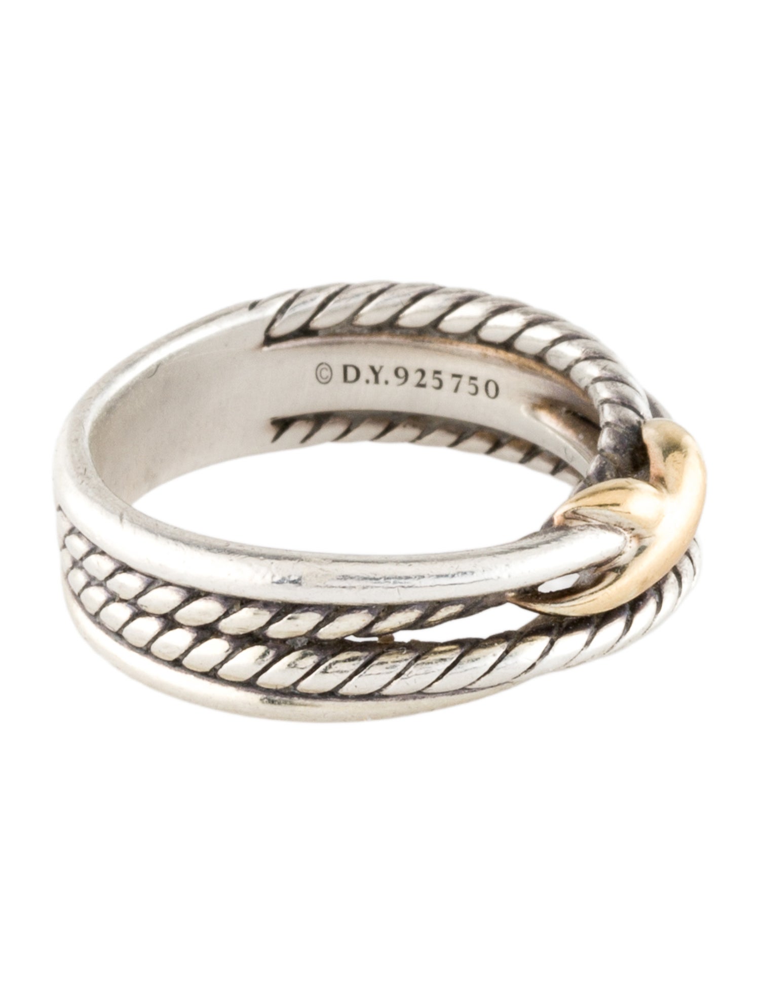 David Yurman Two-Tone X Crossover Band