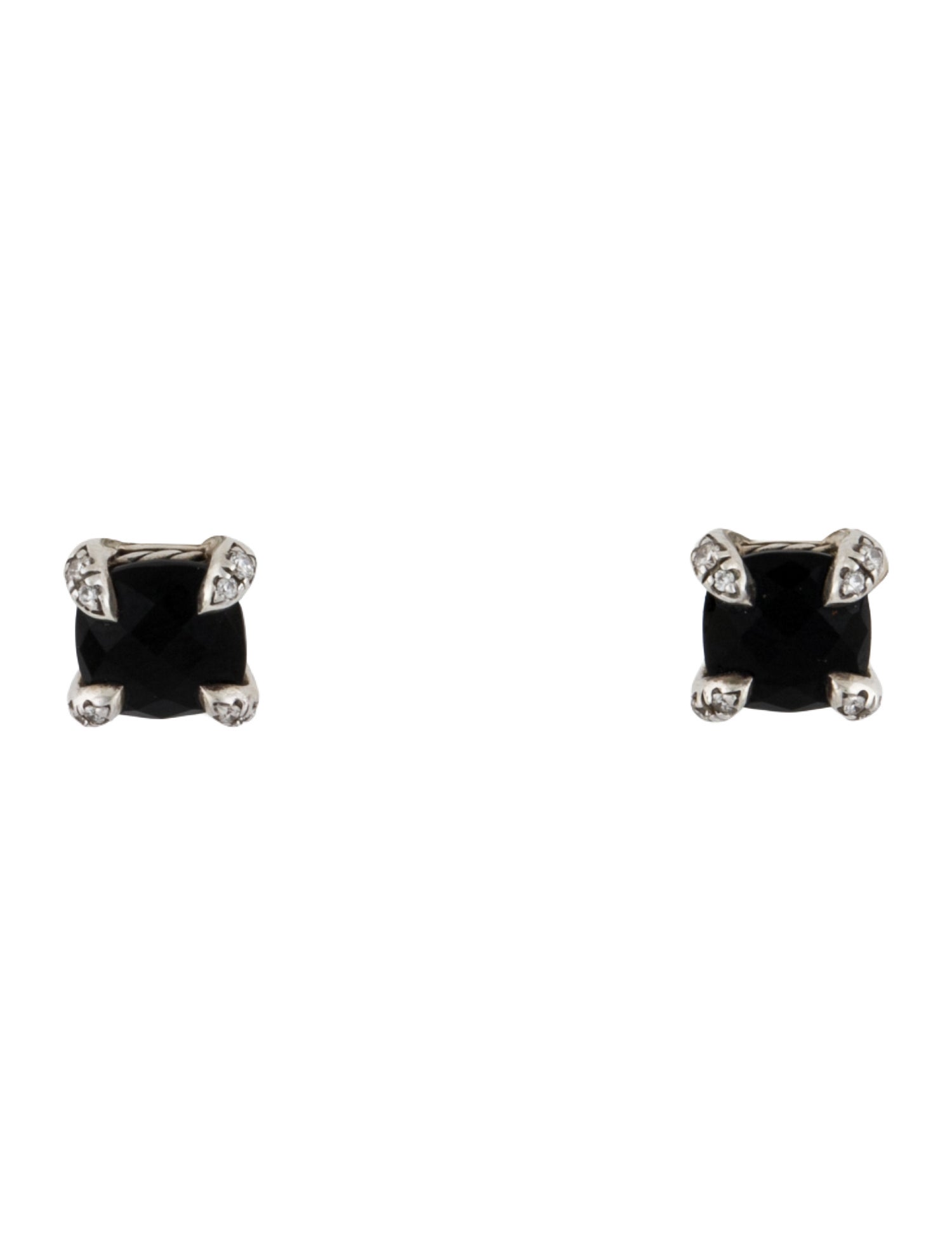 David Yurman Onyx & Diamond Petite Chatelaine® Stud Earrings