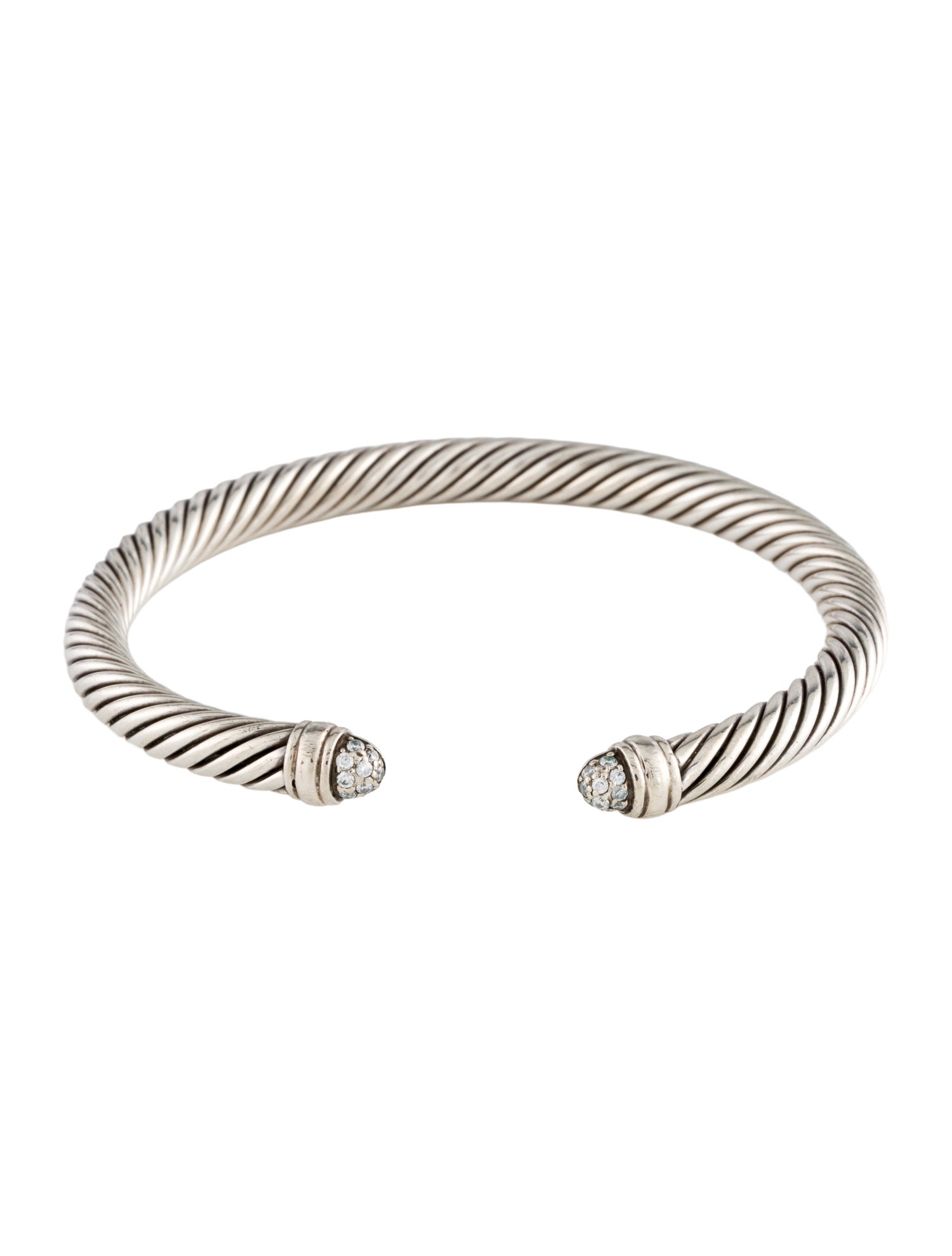 David Yurman Diamond Classic Cable Cuff Bracelet