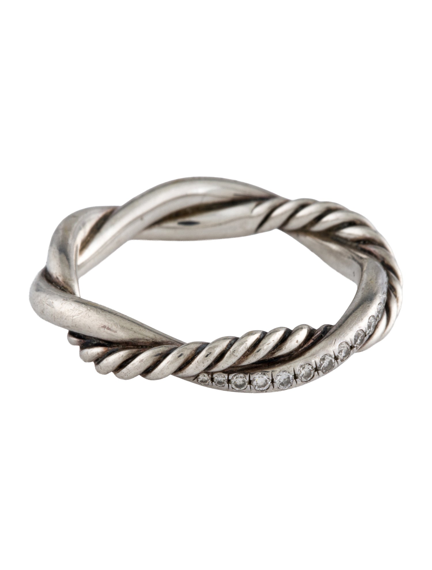 David Yurman Diamond Petite Infinity Band Ring