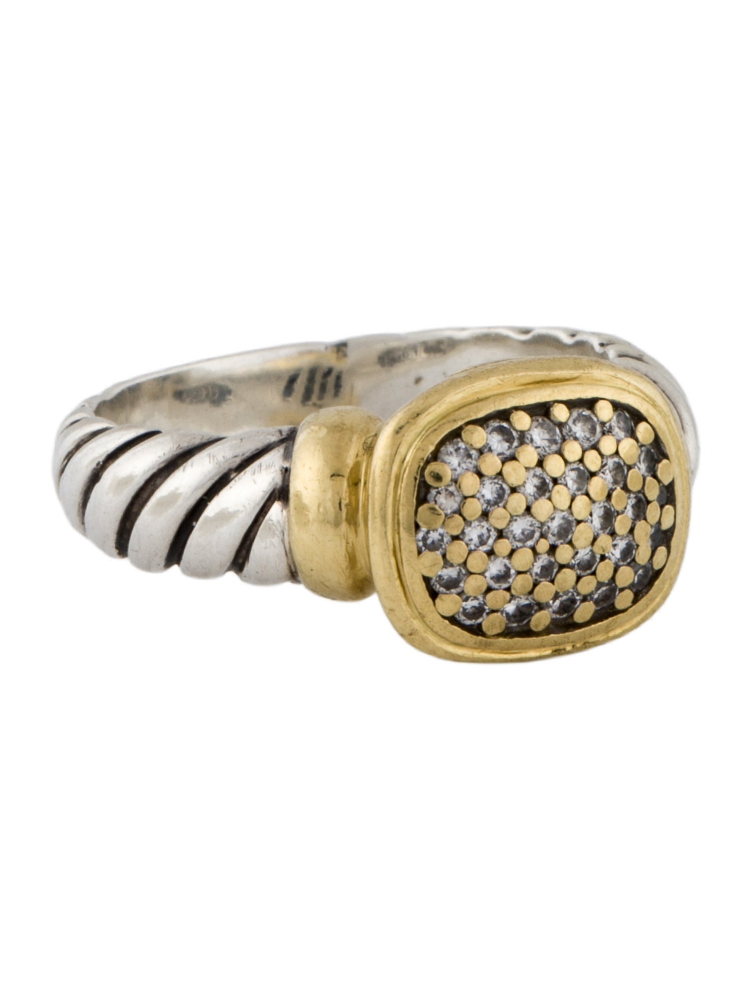 David Yurman Diamond Pave Noblesse Cocktail Ring