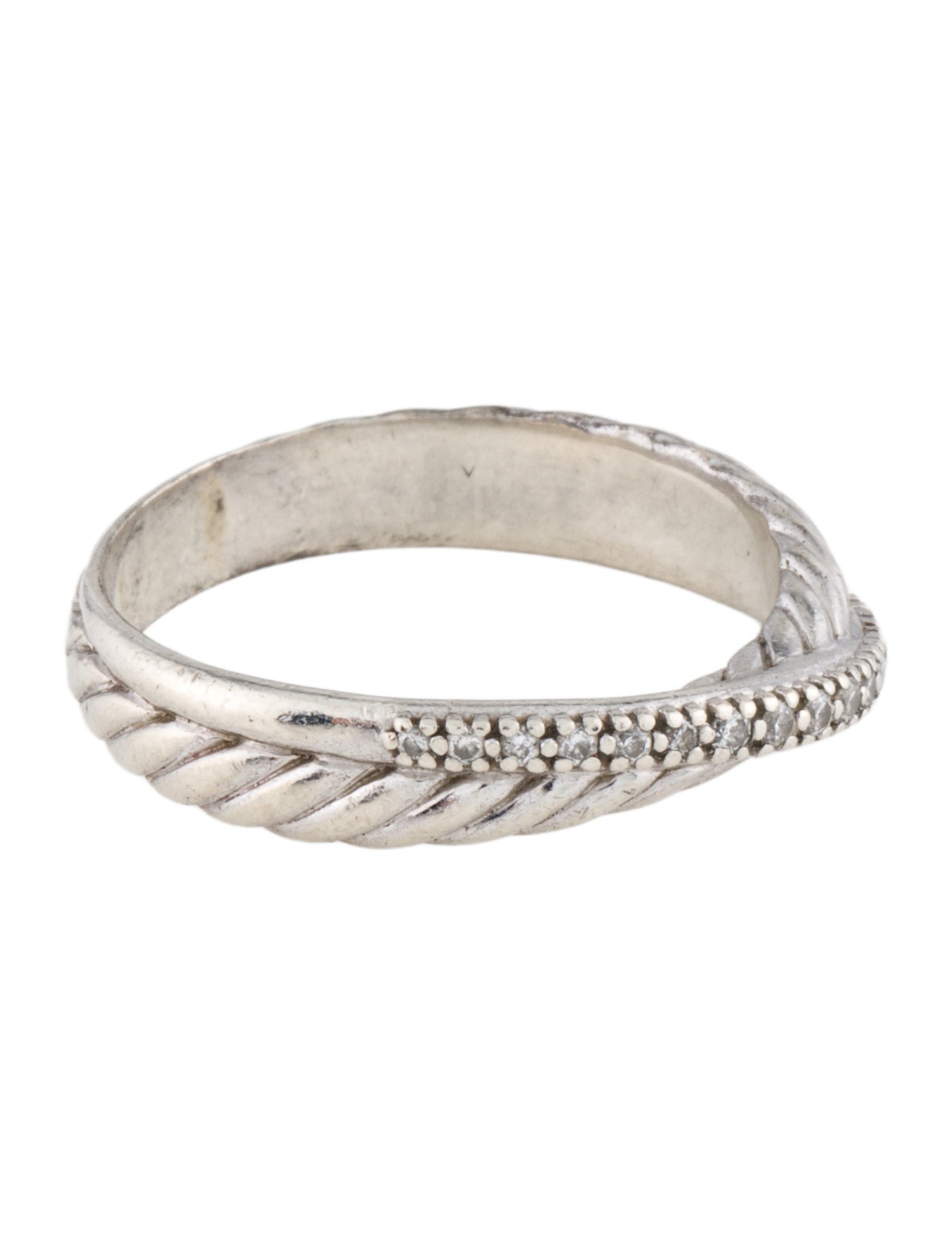 David Yurman Diamond Crossover Band Ring