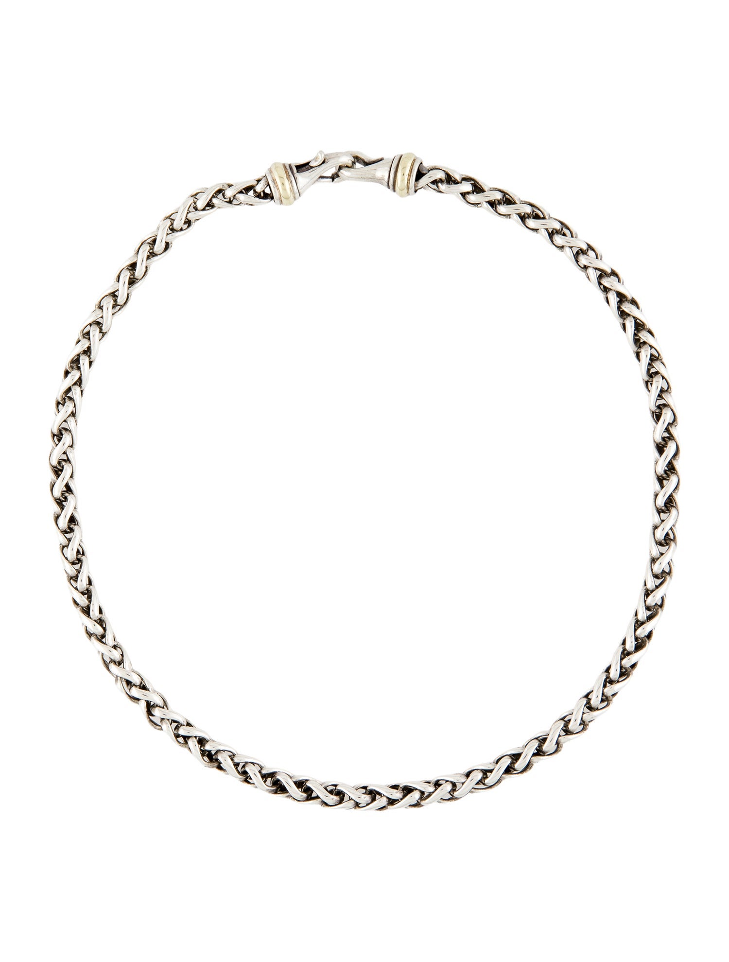 David Yurman Two-Tone Wheat Chain Necklace