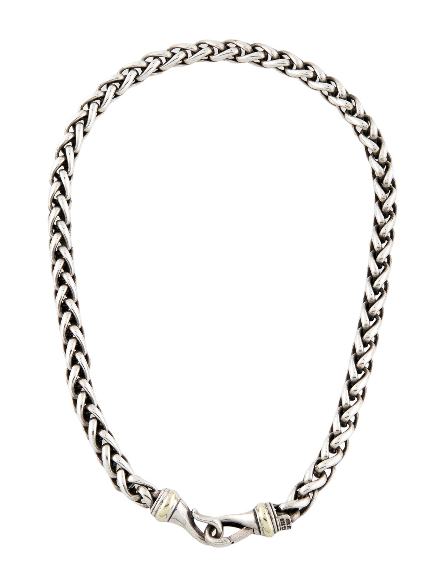 David Yurman Two-Tone Wheat Chain Necklace