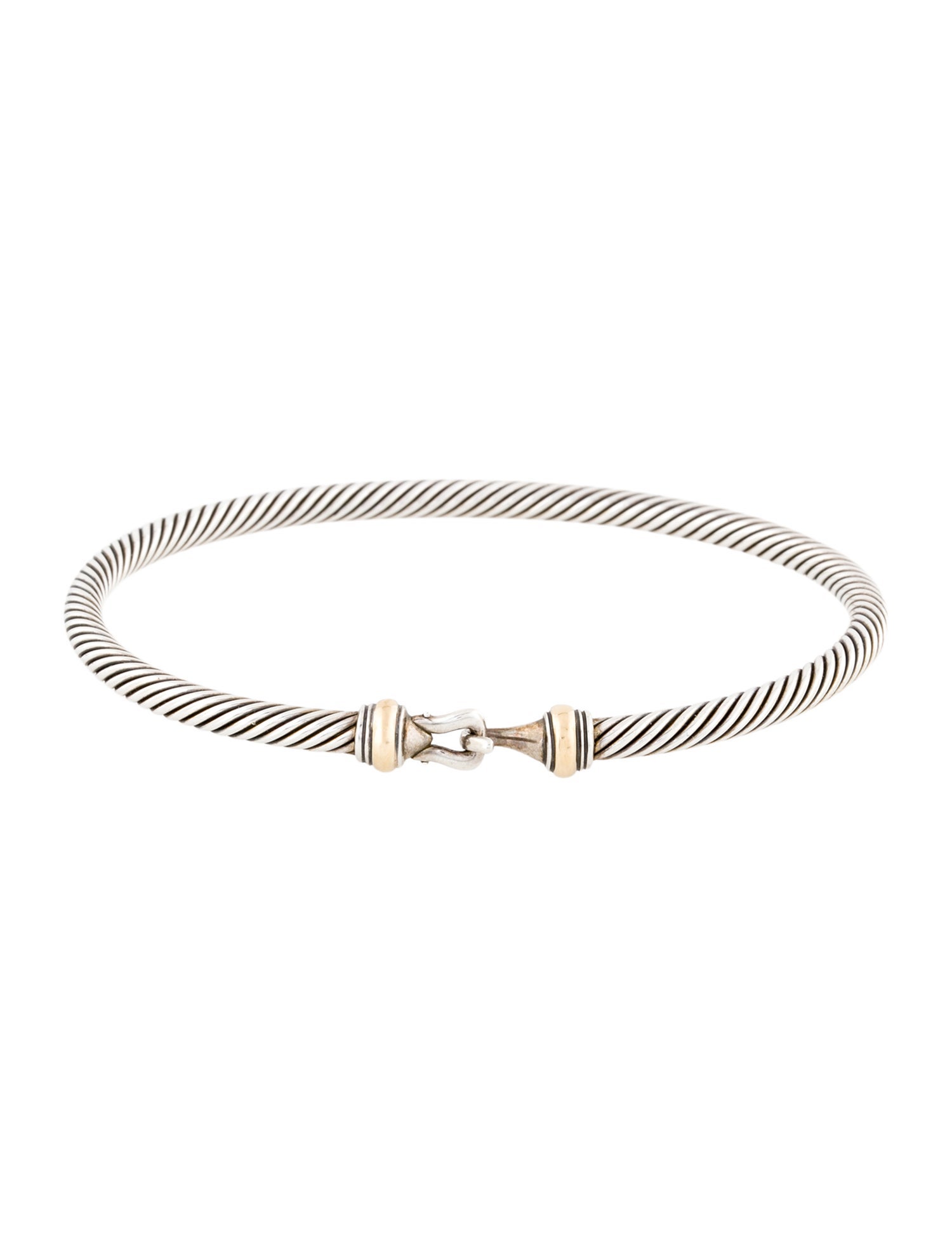 David Yurman Two-Tone Buckle Classic Cable Bracelet