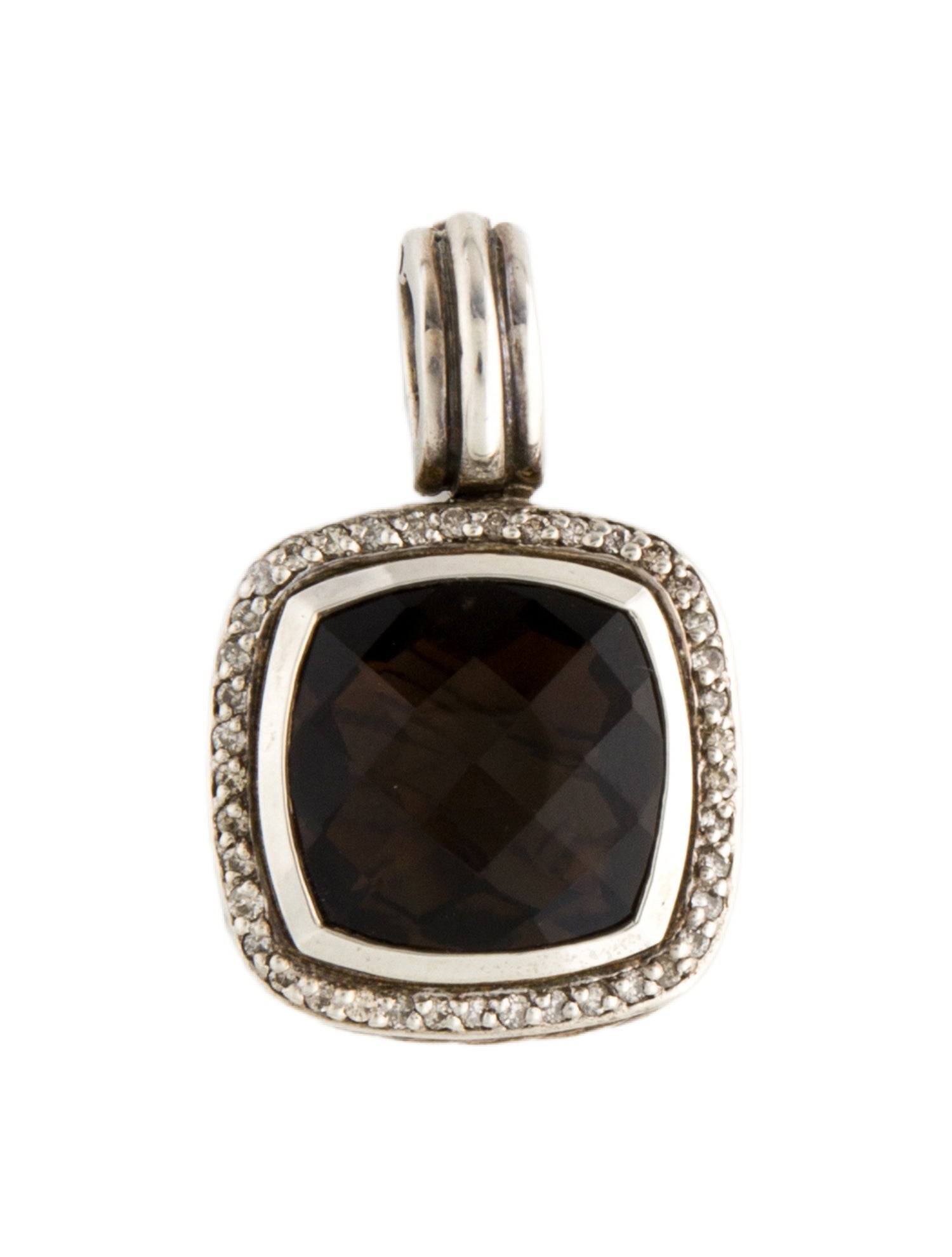 David Yurman Smoky Quartz & Diamond Albion Enhancer Pendant