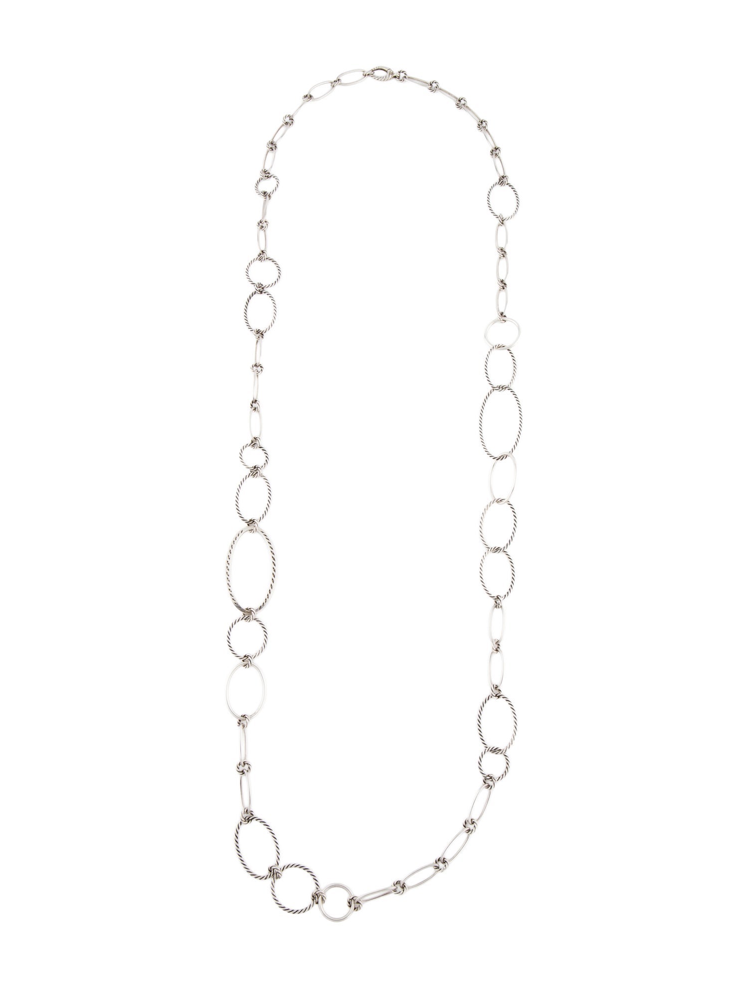 David Yurman Diamond Mobile Link Chain Necklace