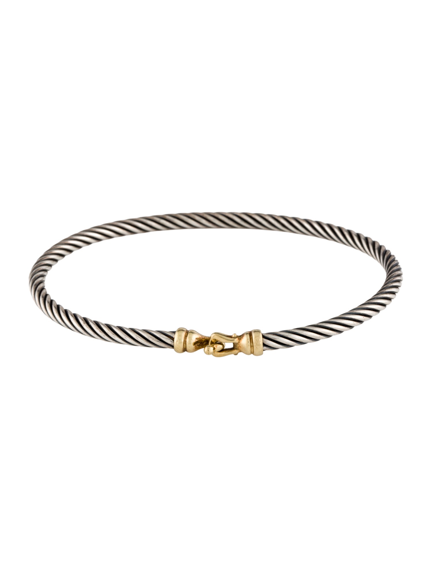 David Yurman Two-Tone Buckle Classic Cable Bracelet