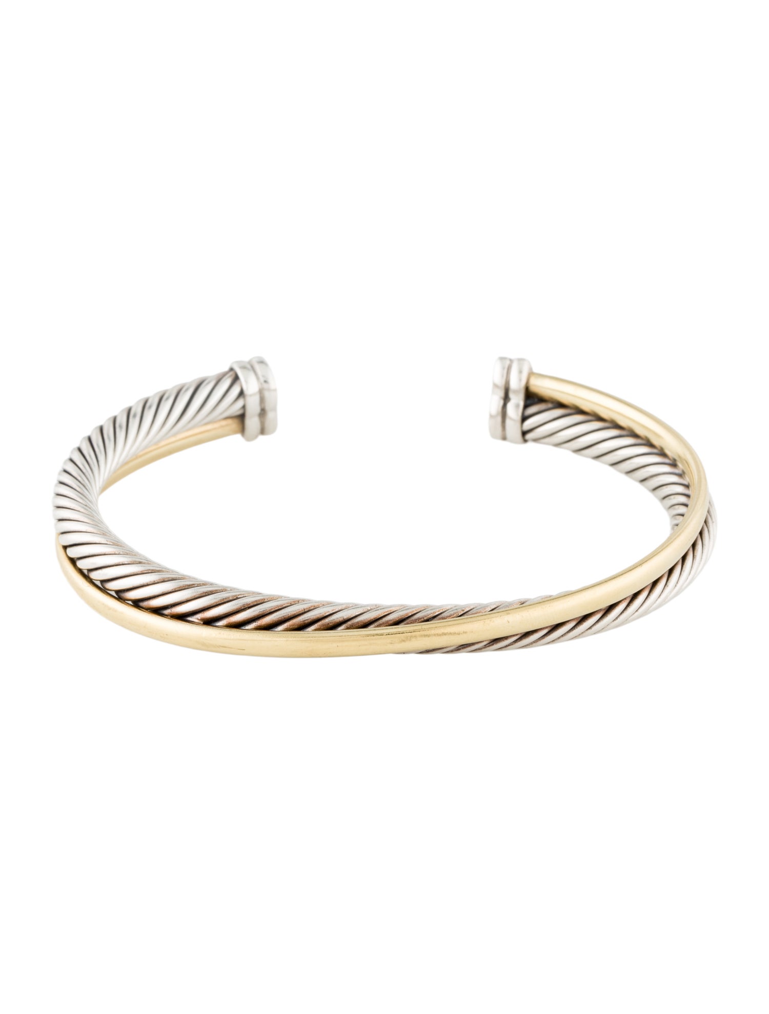 David Yurman Two-Tone Crossover Two Row Cuff