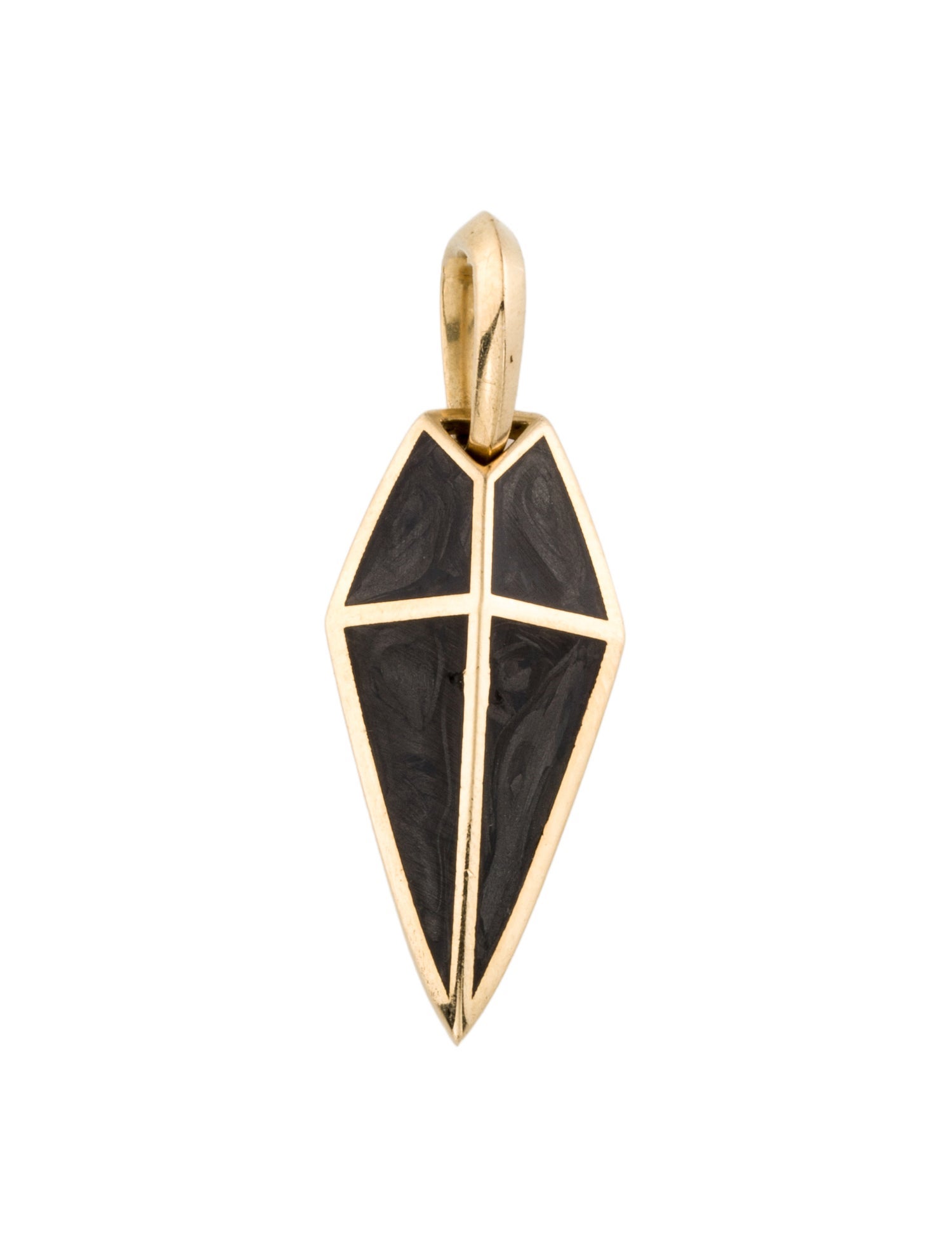 David Yurman 18K Forged Carbon Spearpoint Amulet Pendant
