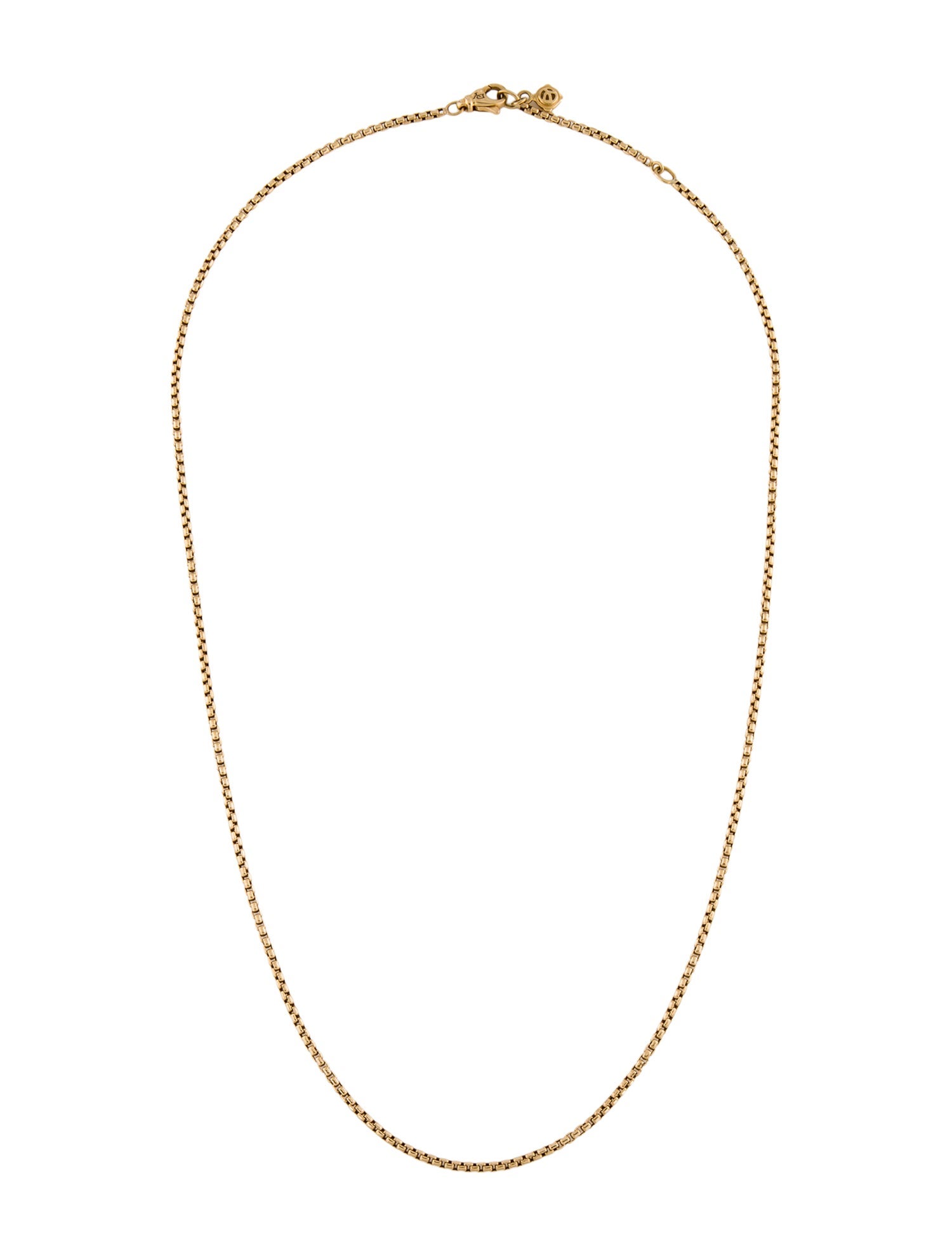 David Yurman 18K Box Chain Necklace