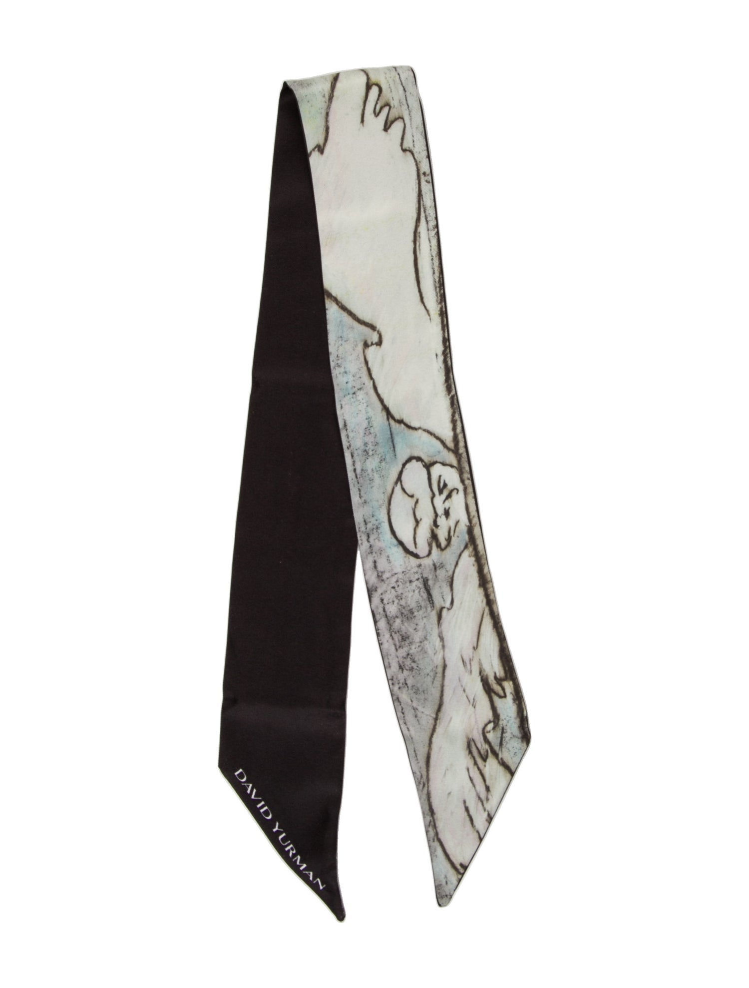 David Yurman Silk Paisley Print Scarf