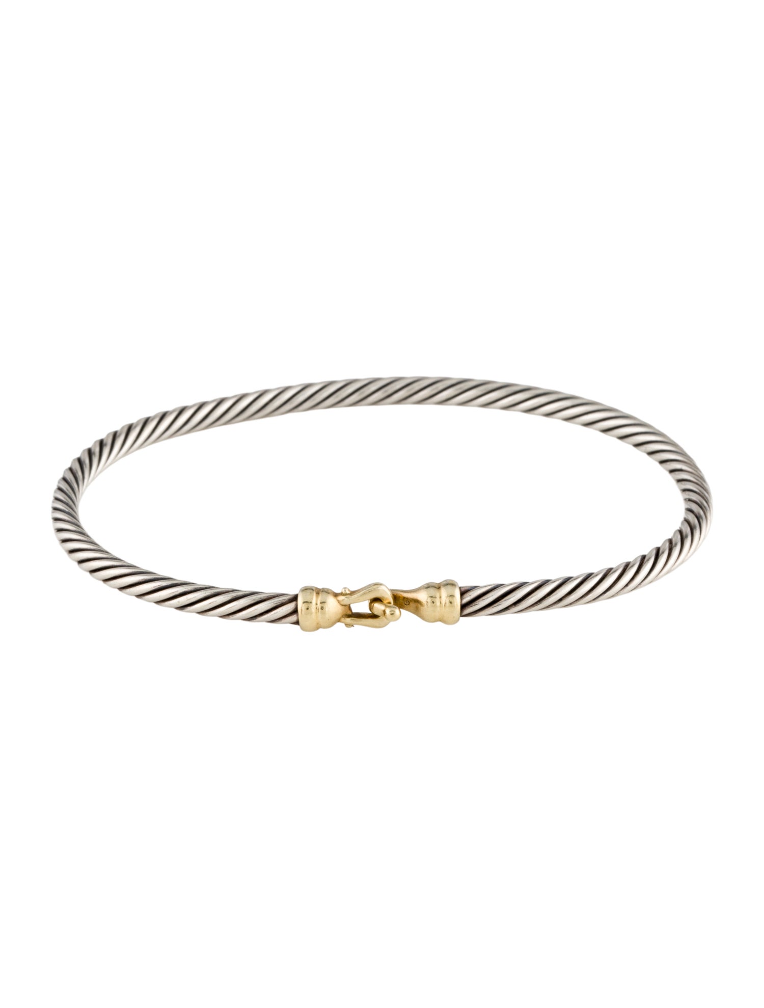 David Yurman Two-Tone Buckle Classic Cable Bracelet