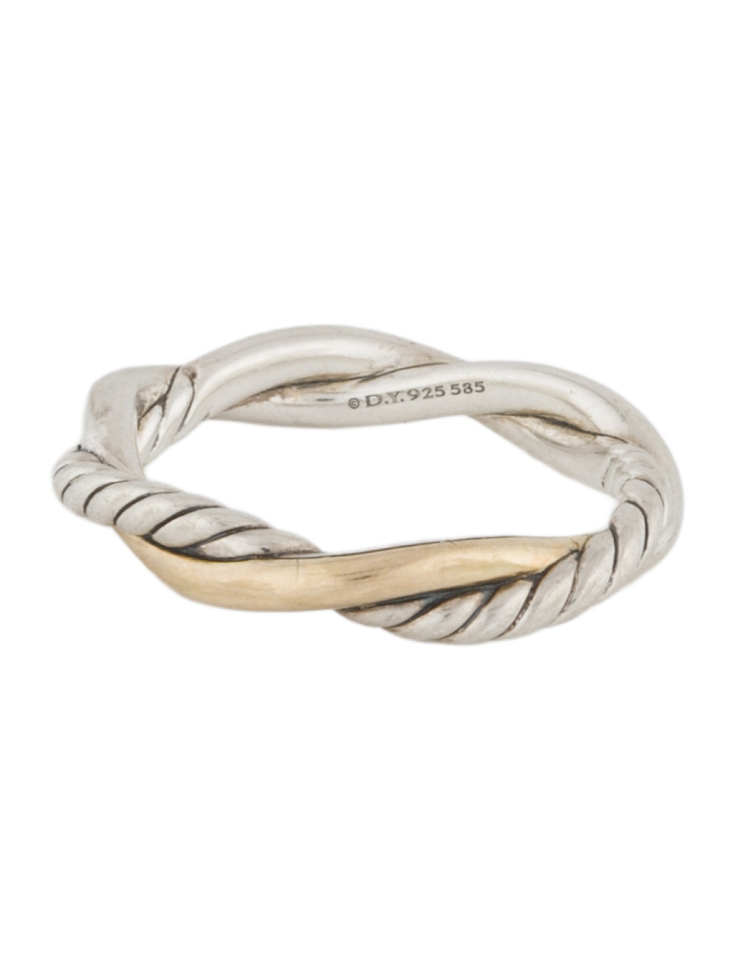 David Yurman Two-Tone Petite Infinity Band Ring