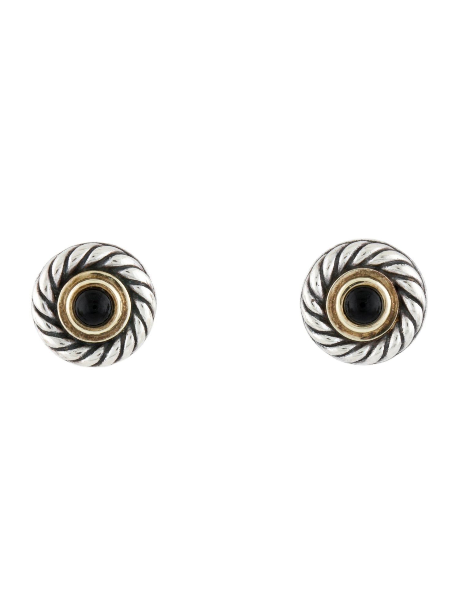 David Yurman Onyx Cookie Stud Earrings