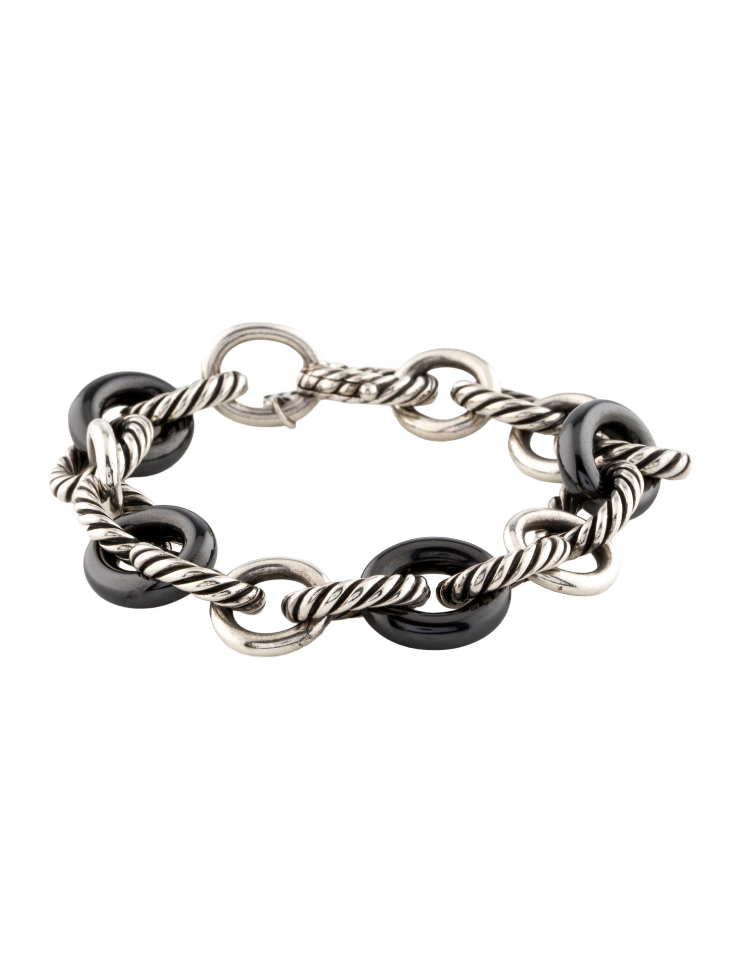 David Yurman Ceramic Oval Link Bracelet
