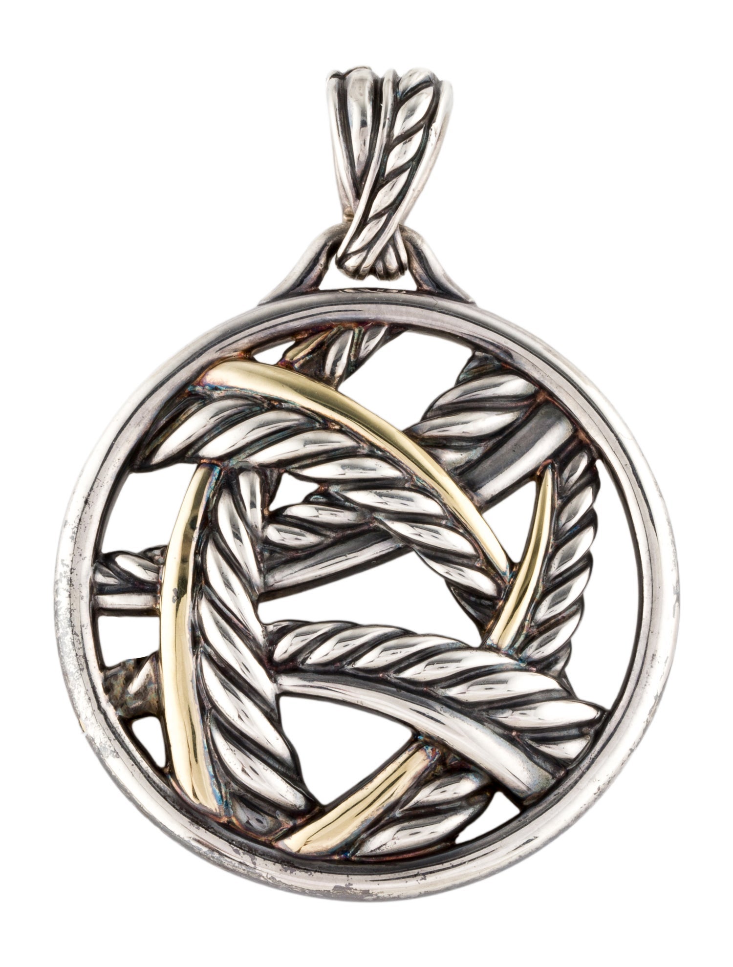 David Yurman Two-Tone Papyrus Pendant Necklace