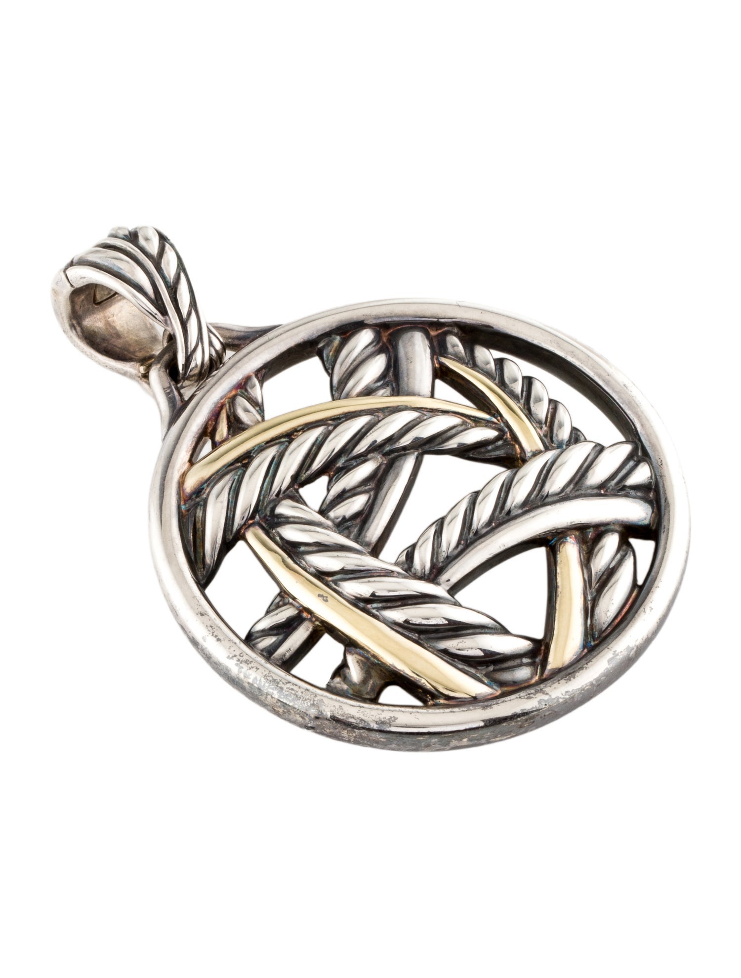 David Yurman Two-Tone Papyrus Pendant Necklace