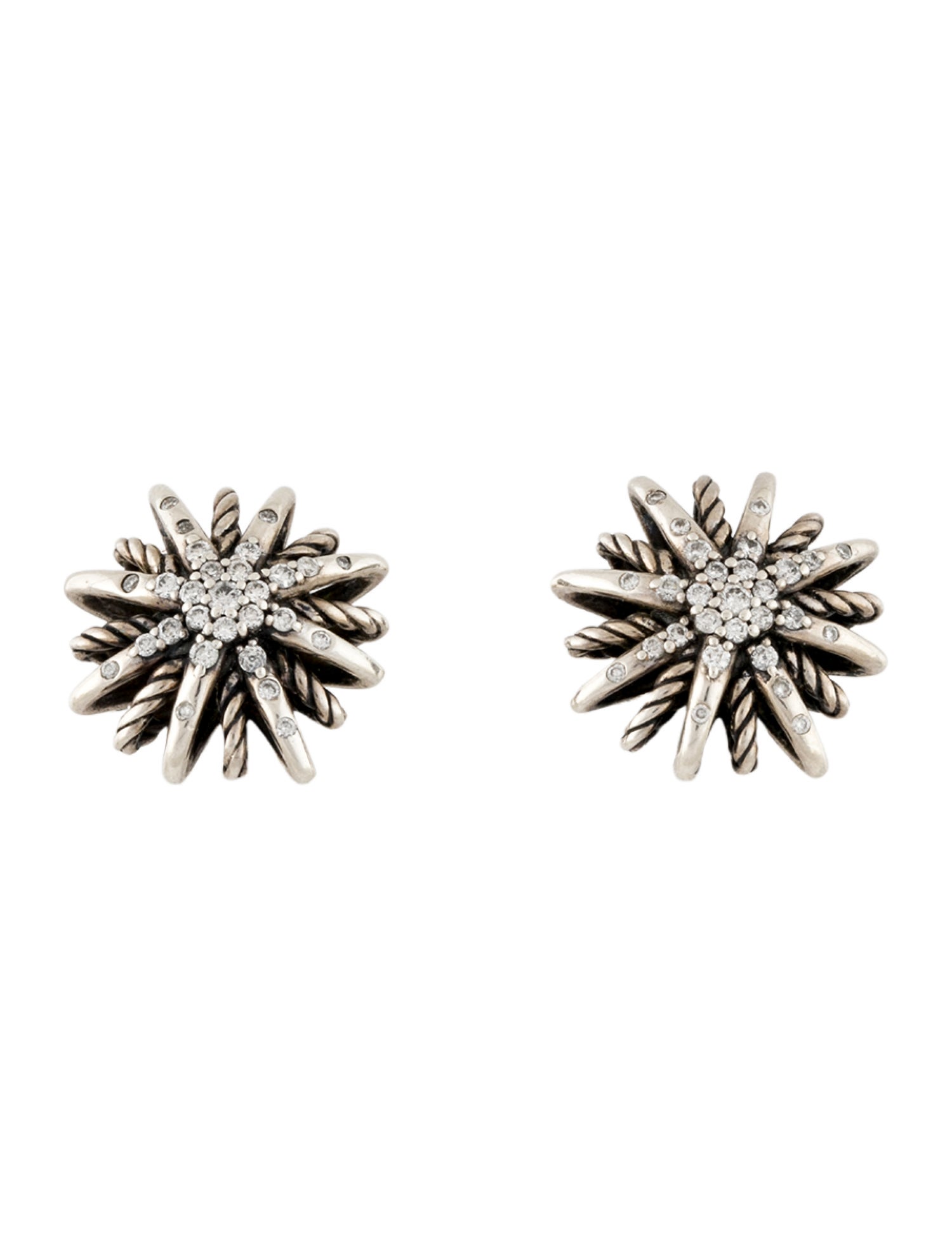 David Yurman Diamond Starburst Stud Earrings