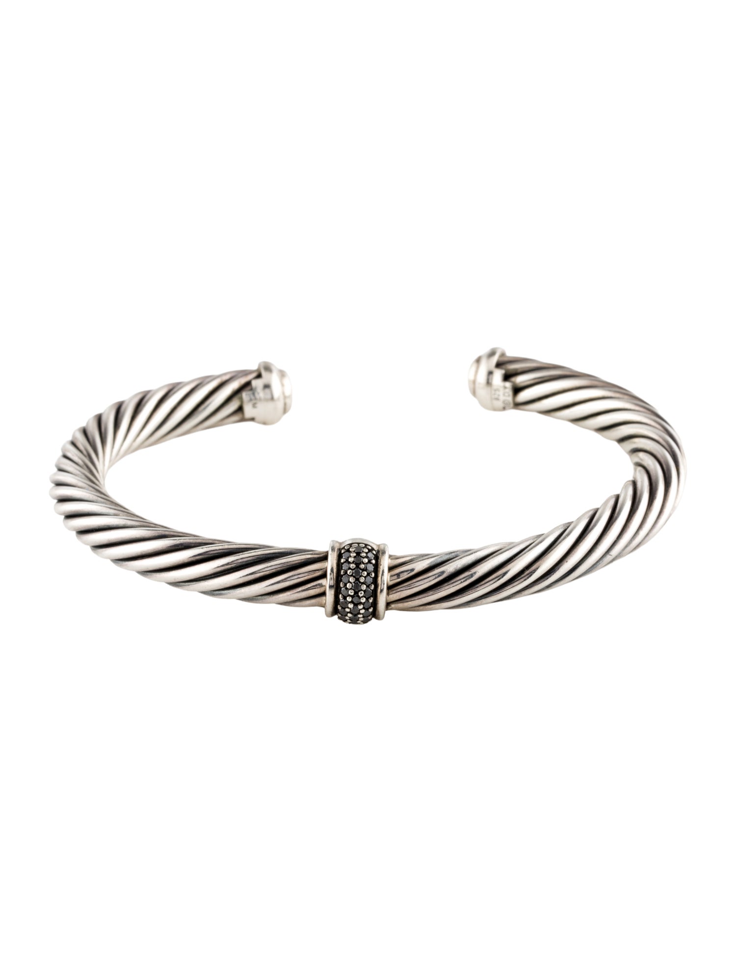 David Yurman Diamond Classic Cable Station Bracelet