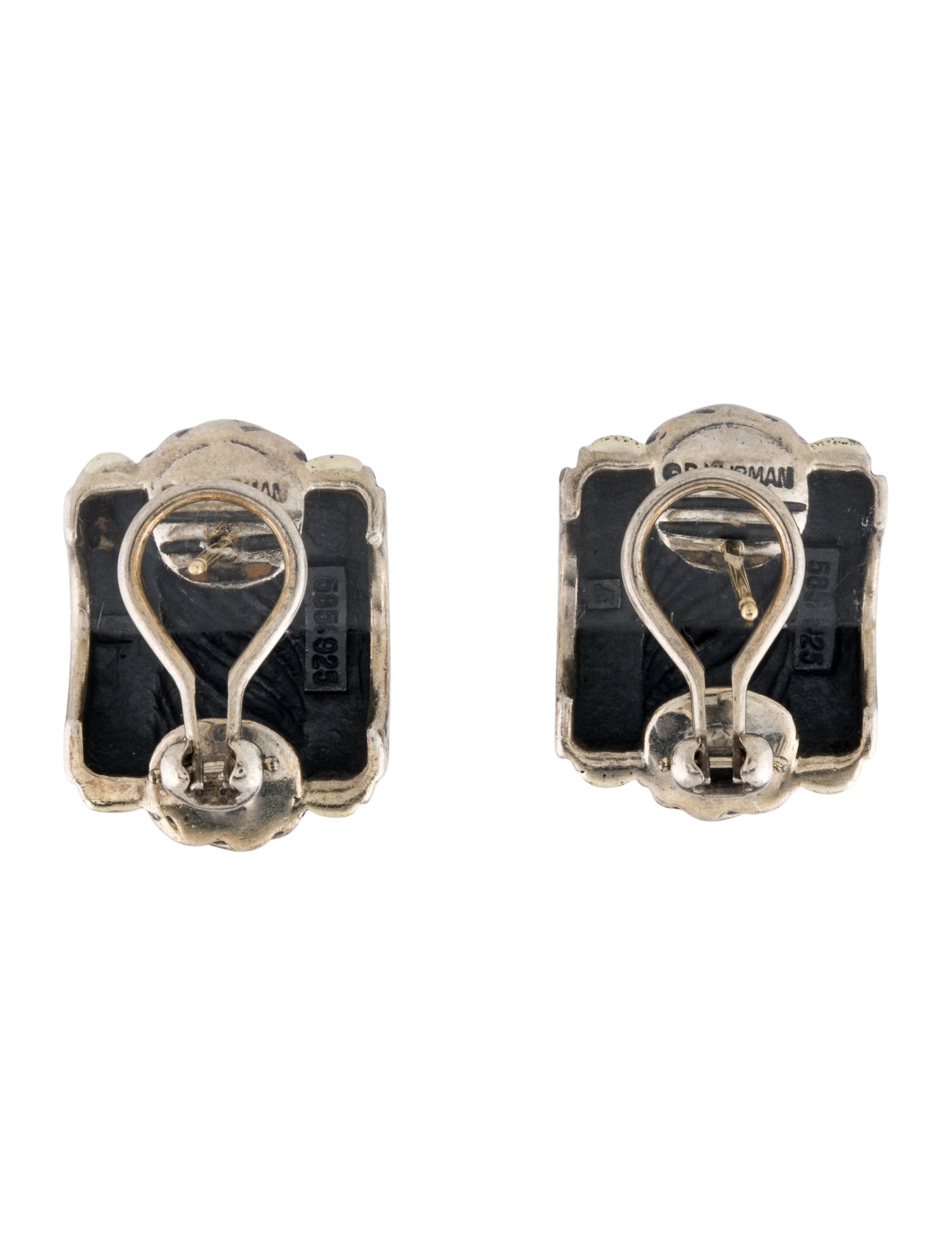 David Yurman Two-Tone Cigar Band Earclips