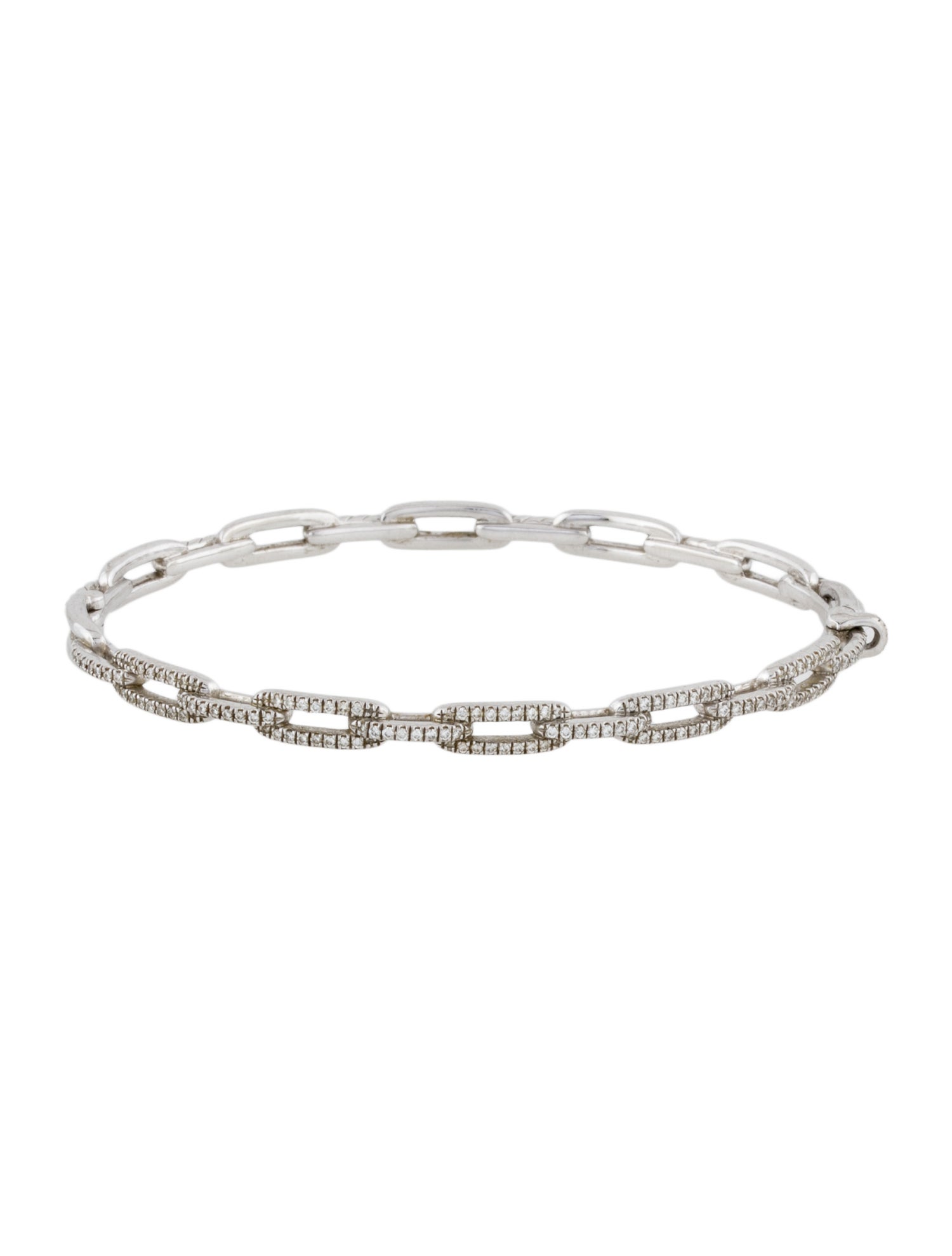 David Yurman 18K Diamond Stax Chain Link Bracelet