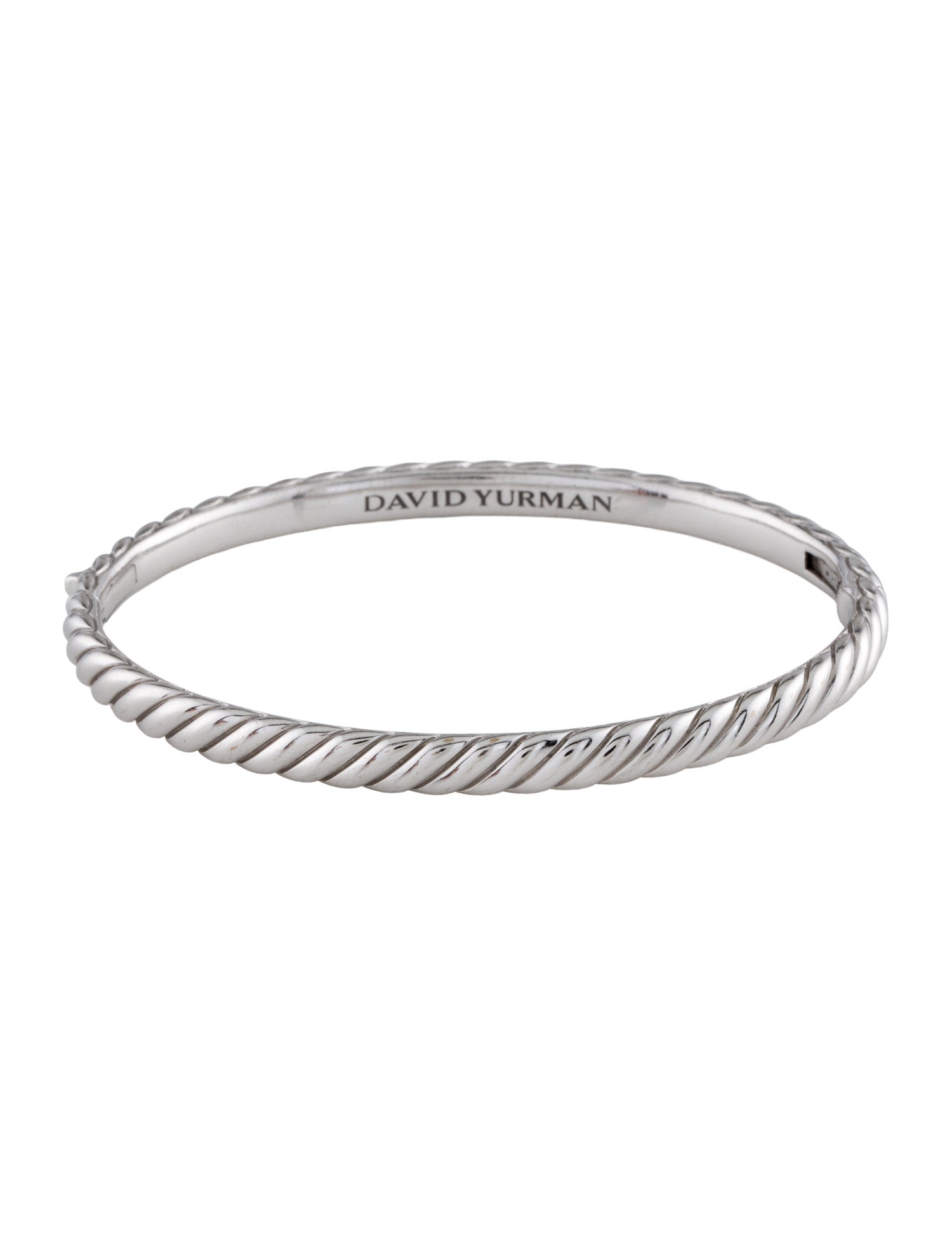 David Yurman 18K Sculpted Cable Bangle Bracelet