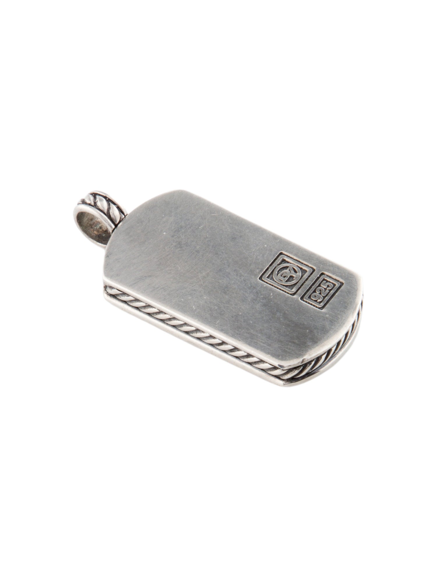 David Yurman Dog Tag Pendant