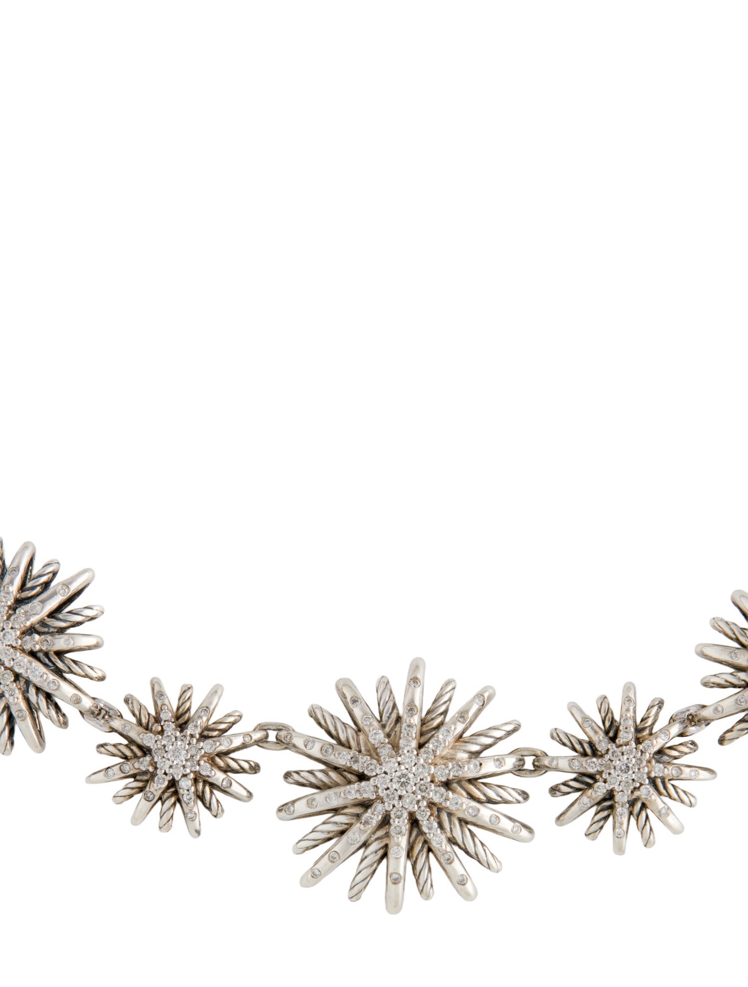 David Yurman Diamond Starburst Collar Necklace