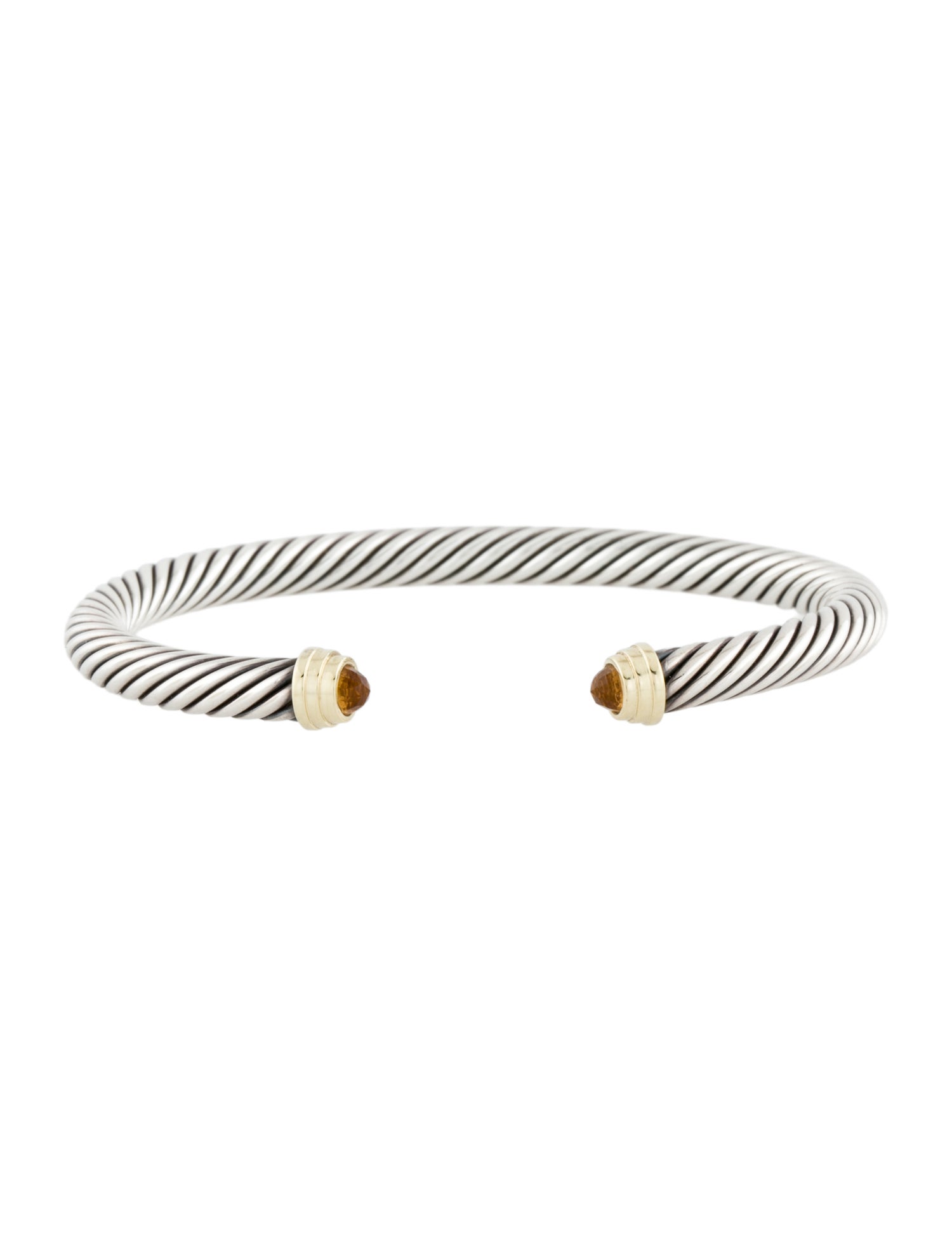 David Yurman Citrine Classic Cable Cuff Bracelet