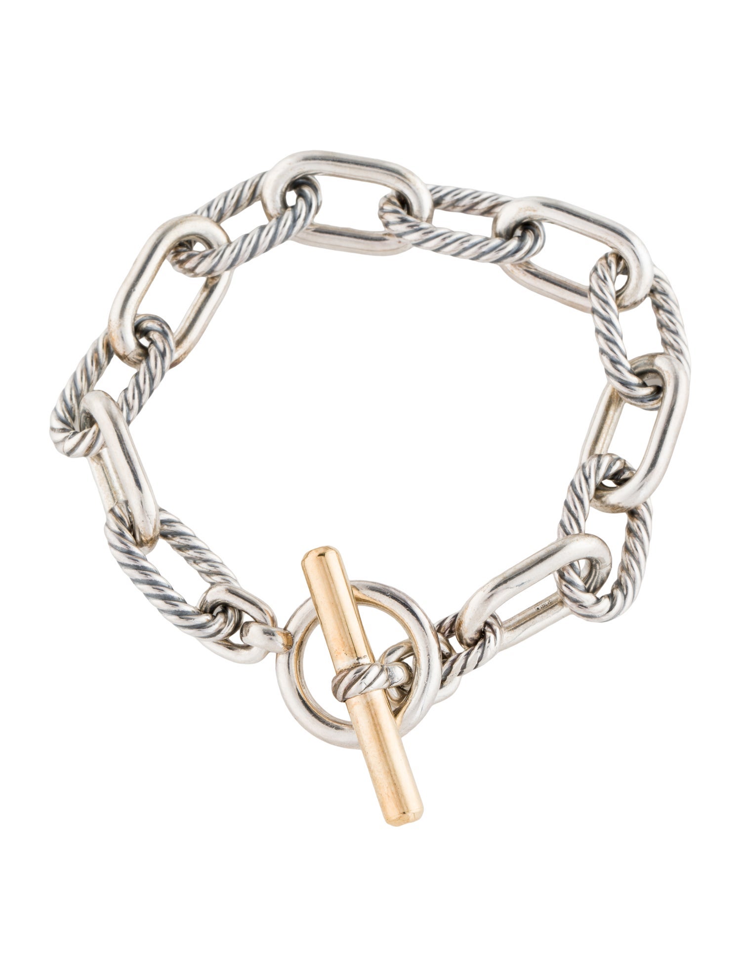 David Yurman Two-Tone Cable Link Bracelet