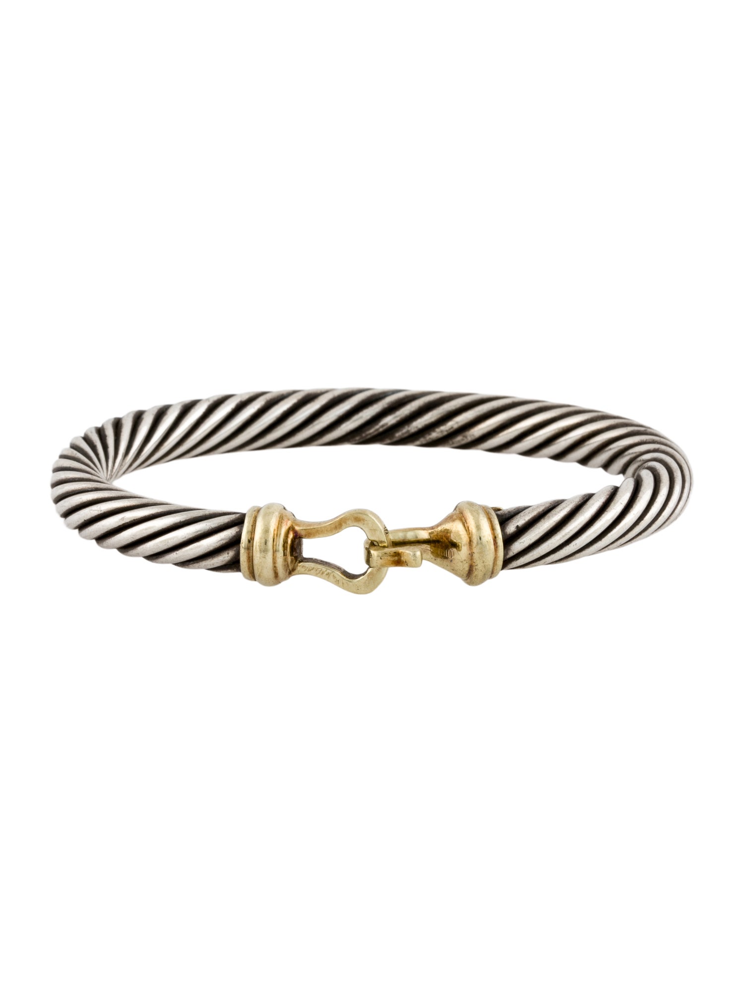 David Yurman Two-Tone Buckle Classic Cable Bracelet