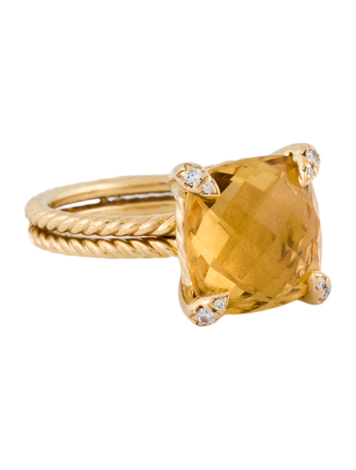 David Yurman 18K Citrine & Diamond Chatelaine® Cocktail Ring