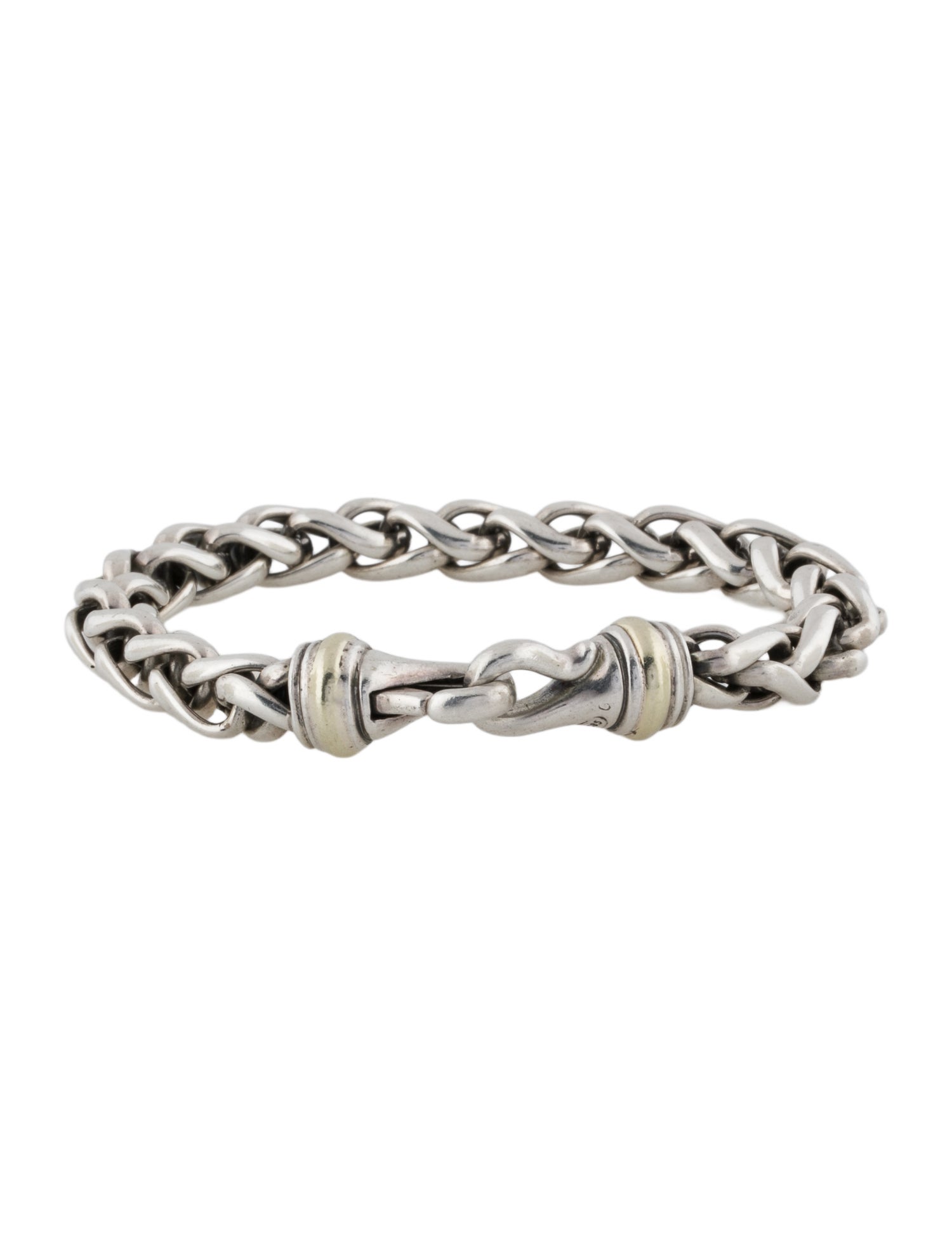 David Yurman Two-Tone Wheat Chain Link Bracelet